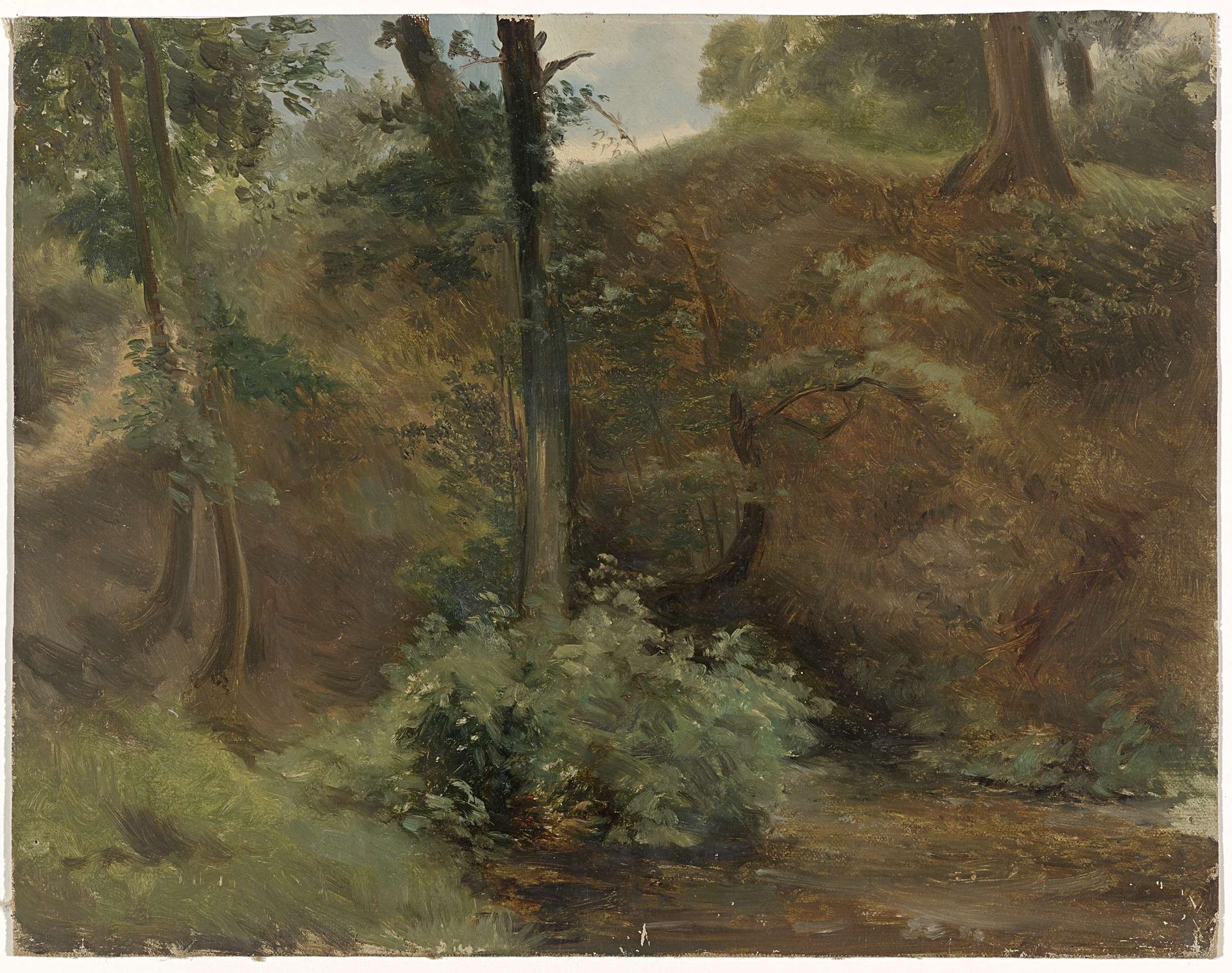 Bomen in een duinlandschap by Guillaume Anne van der Brugghen