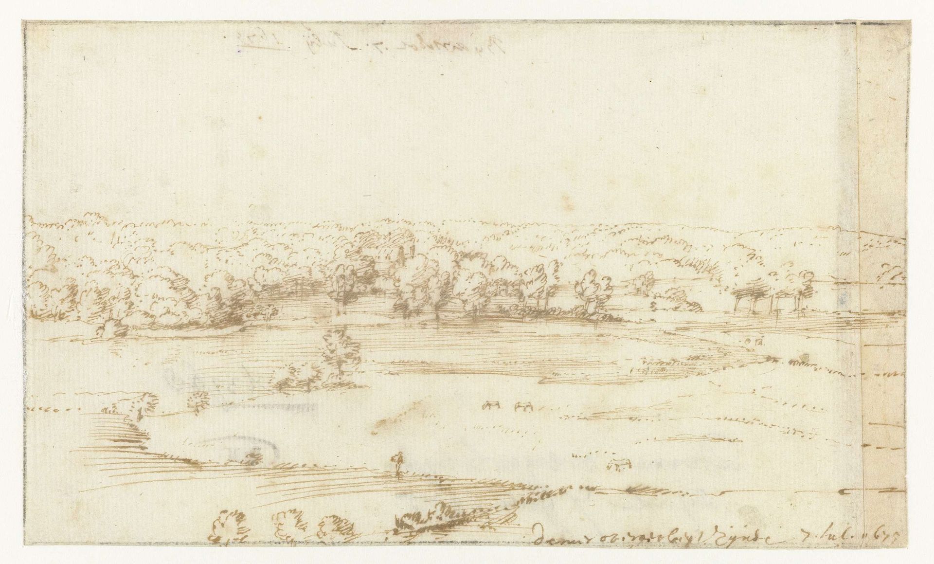 Overstroming van de Demer by Constantijn (II) Huygens