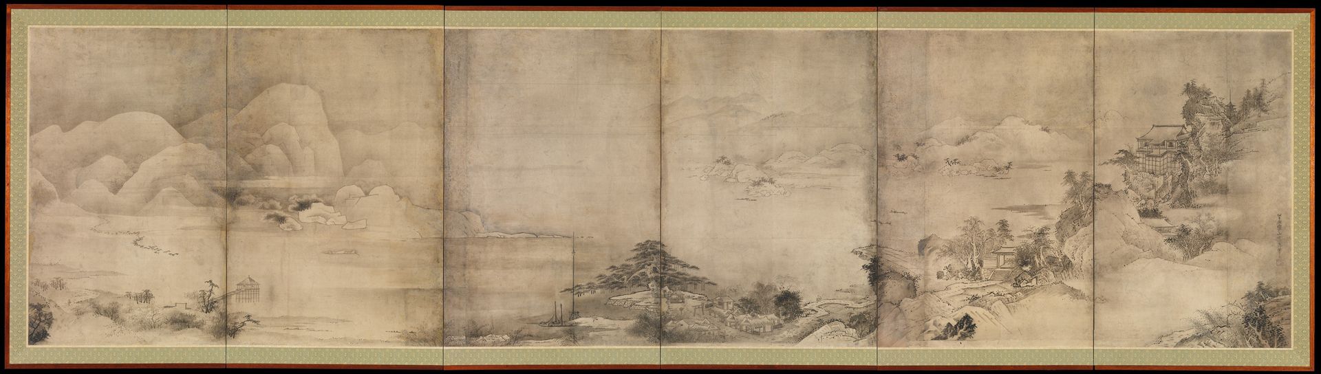 Eight Views of Ōmi (Ōmi hakkei) by Soga Shōhaku