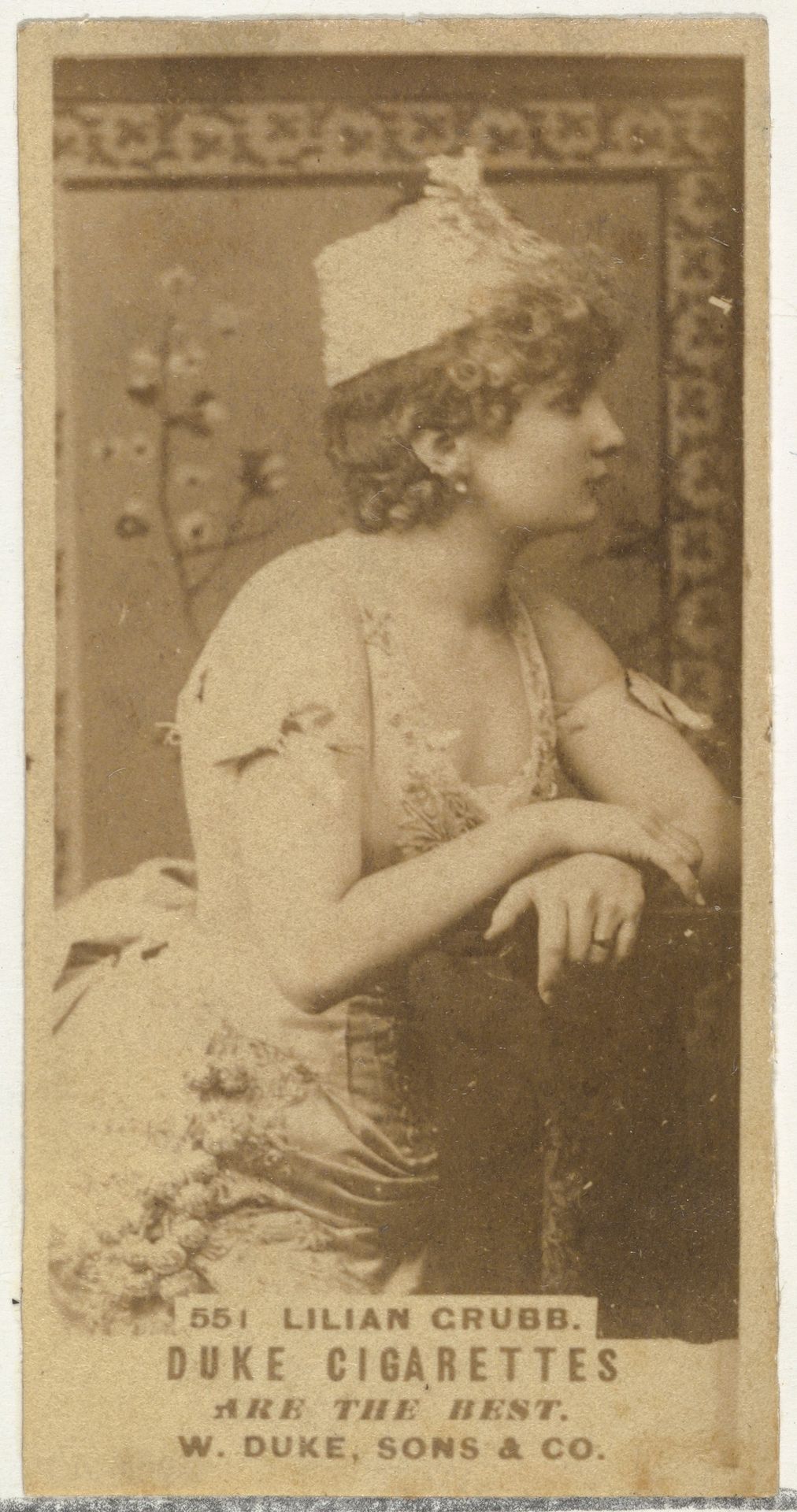 Card Number 551, Lillian Grubb, from the Actors and Actresses series (N145-7) issued by Duke Sons & Co. to promote Duke Cigarettes by W. Duke, Sons & Co.