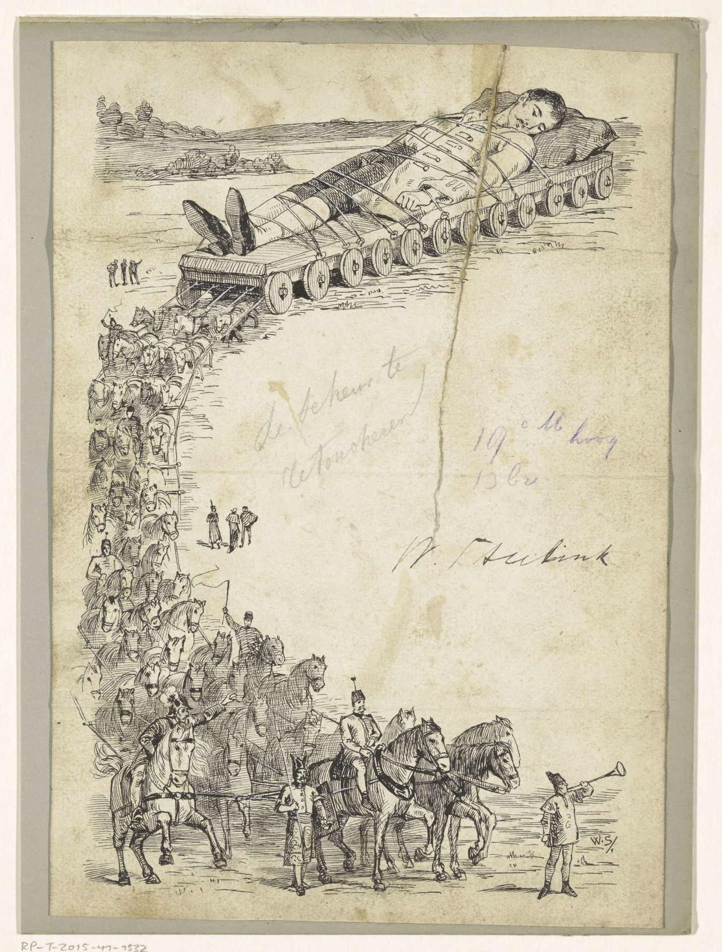 Bandontwerp voor: Jonathan Swift, Gulliver's reizen naar Liliput en andere vreemde landen, c. 1889-1904 by Willem (II) Steelink