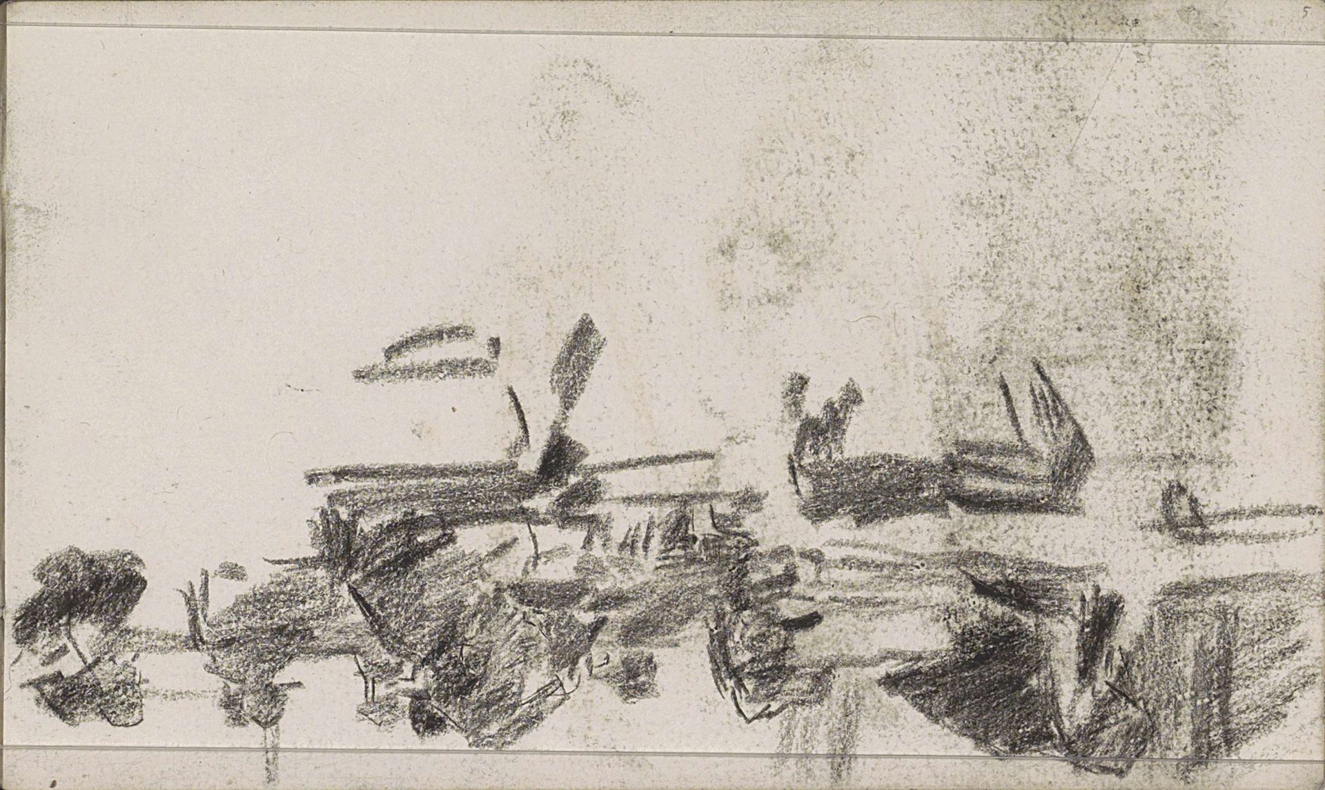 Groep zittende figuren, mogelijk aan tafels by Isaac Israels