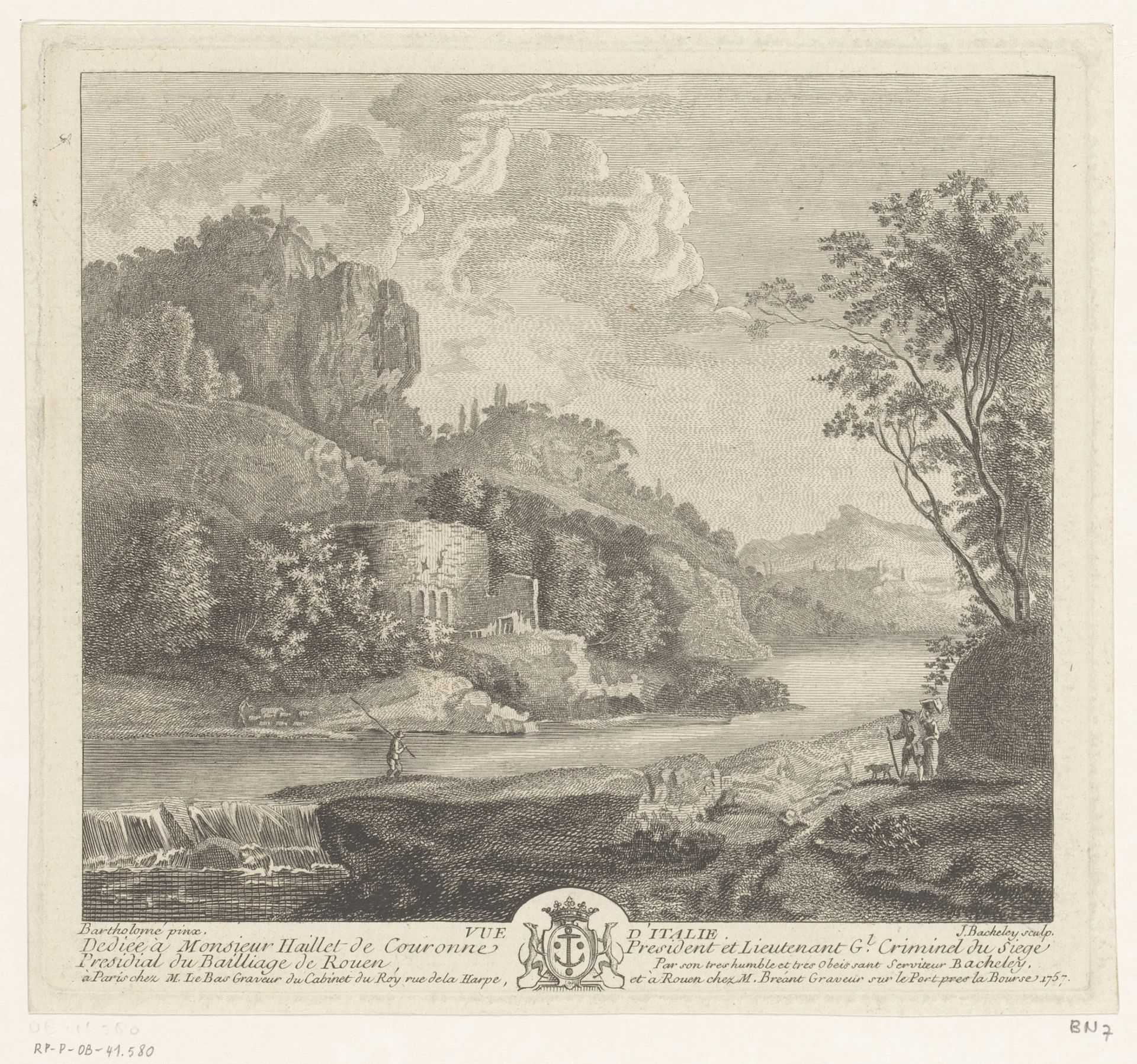 Gezicht op Italië by Jacques Bacheley