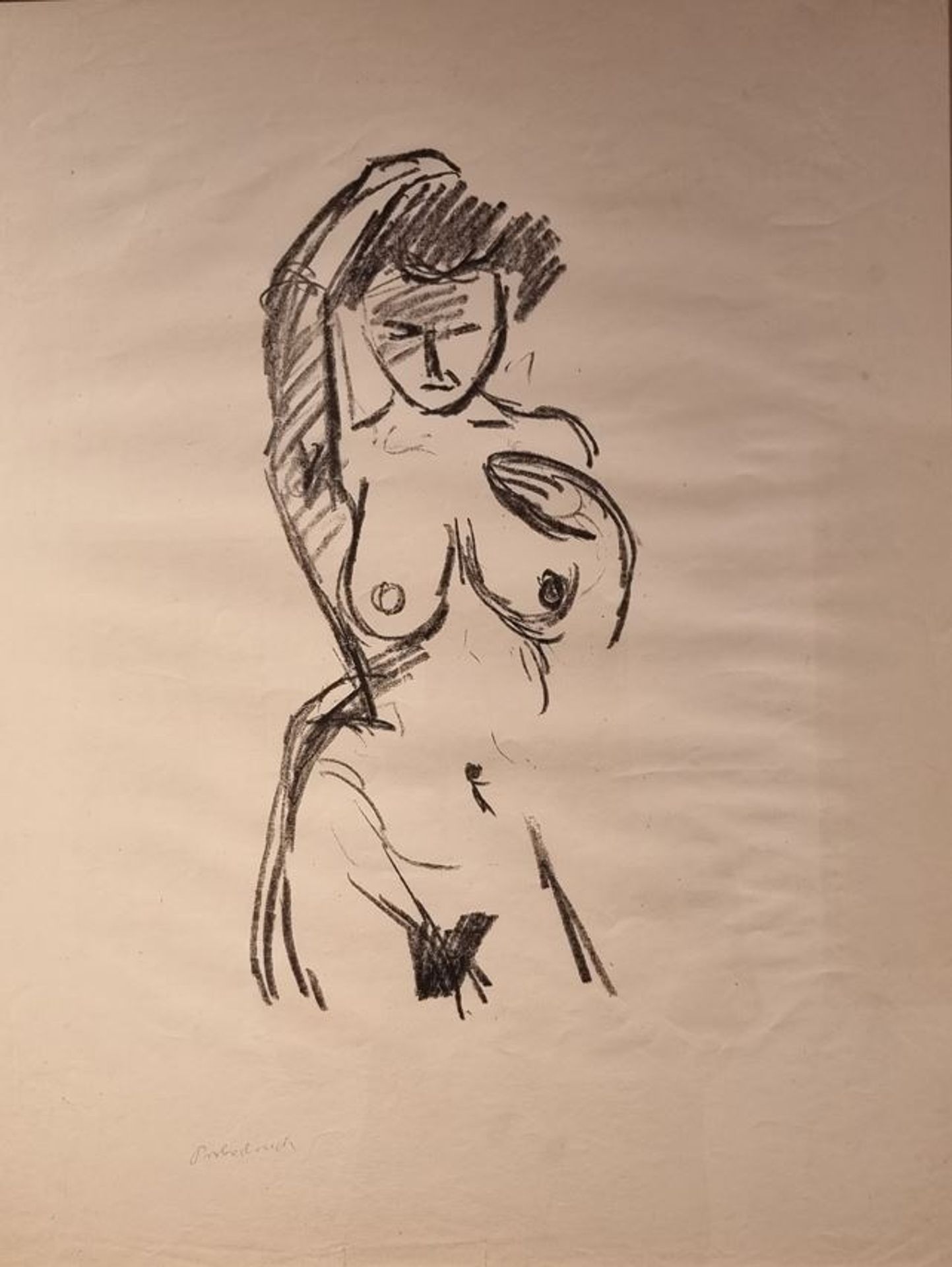 Béla Czóbel, Female Nude by Bela Czobel