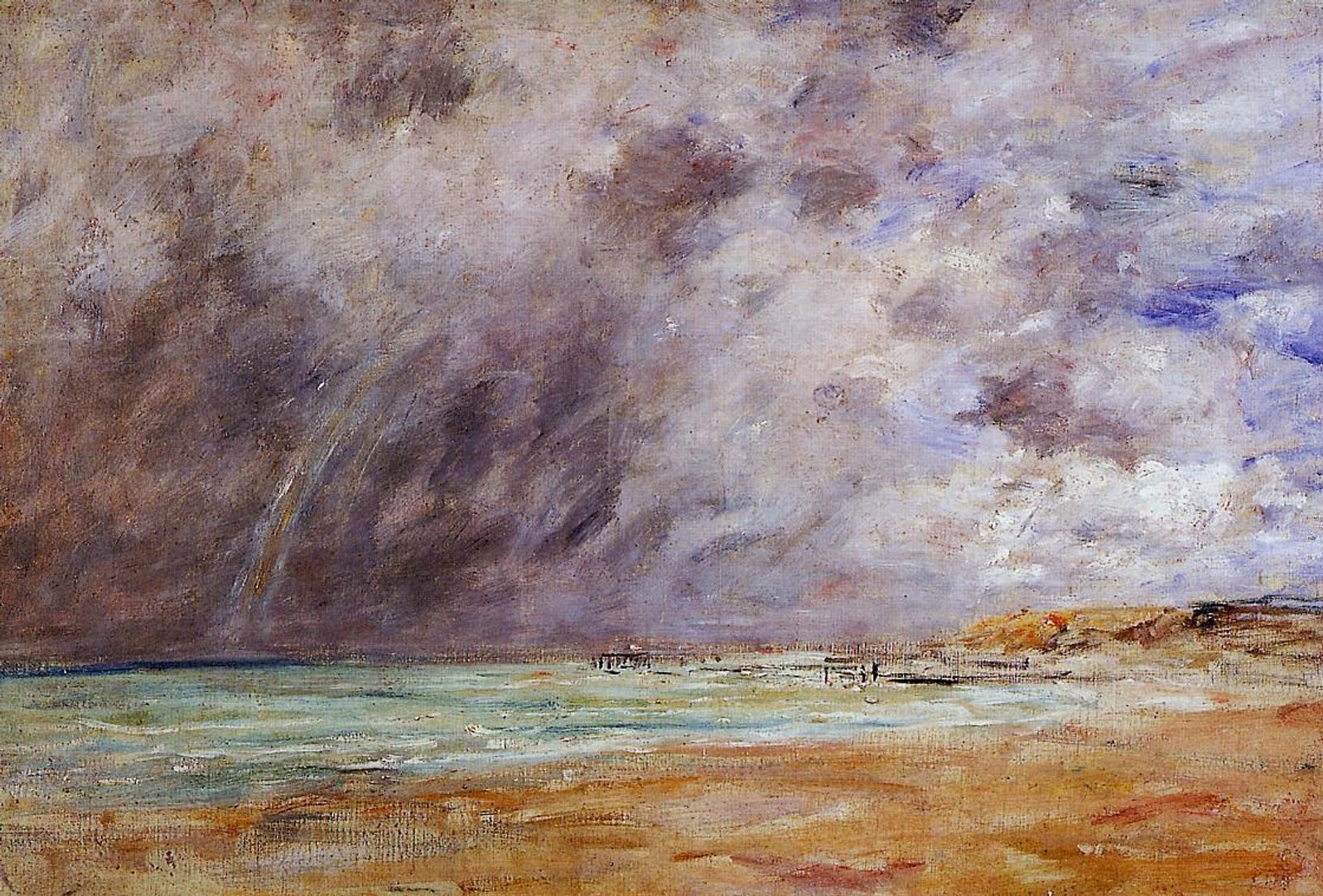 Le Havre. Stormy Skies over the Estuary. by Eugène Boudin