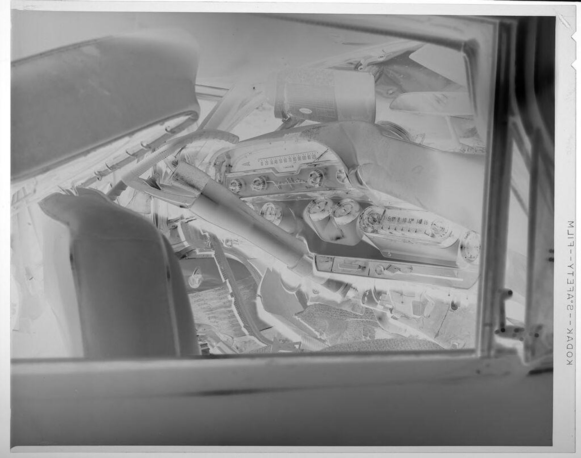 Untitled (close-up of wrecked car after crash) by Lucian and Mary Brown