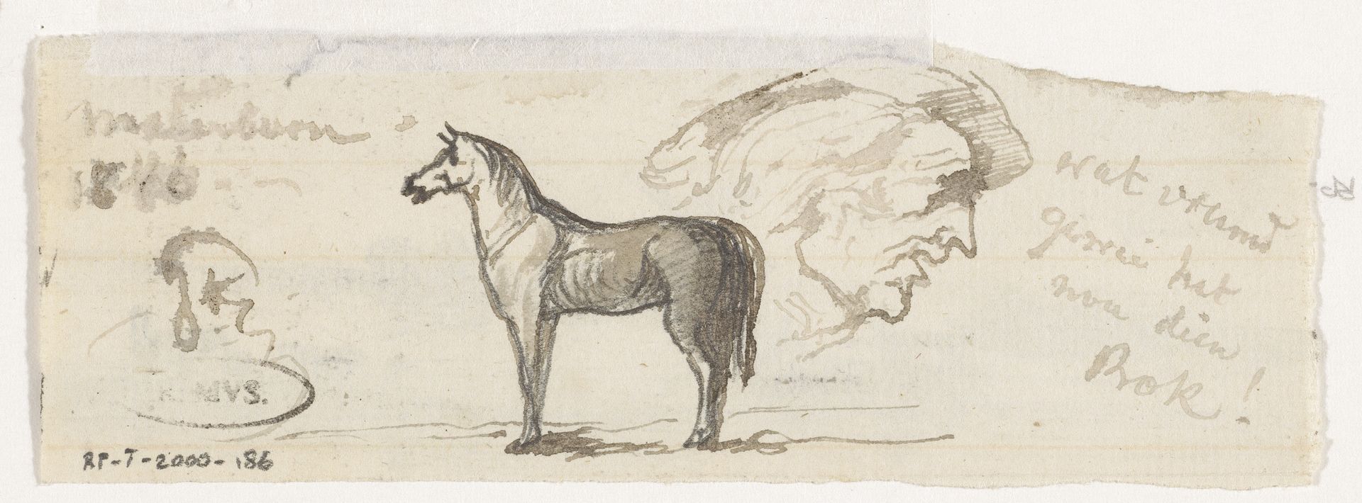 Paard en kop by Johannes Tavenraat