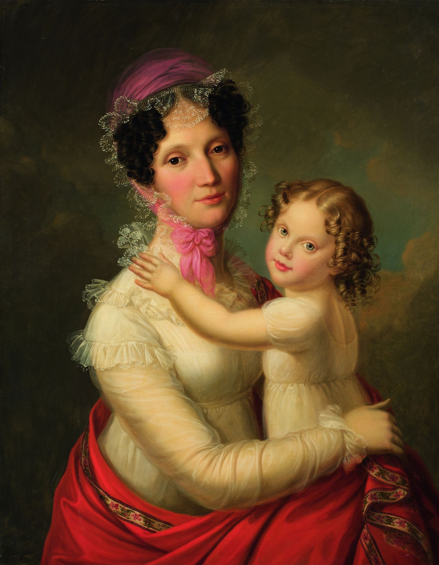 Eleonora Mayer, Freifrau Zu Gravenegg Mit Tochter Isabella by François Gérard