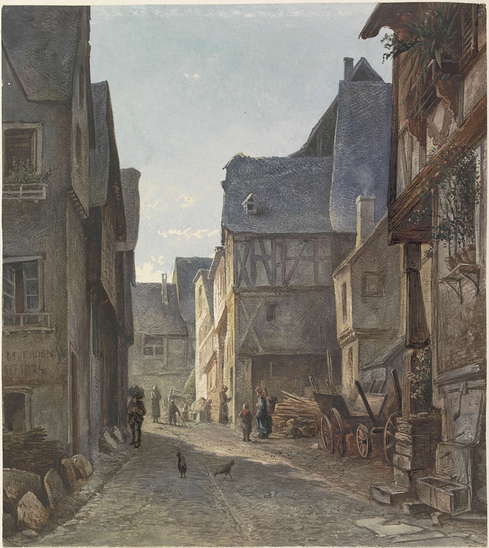 Gezicht te Pünderich, aan de Mosel by Marinus van Raden