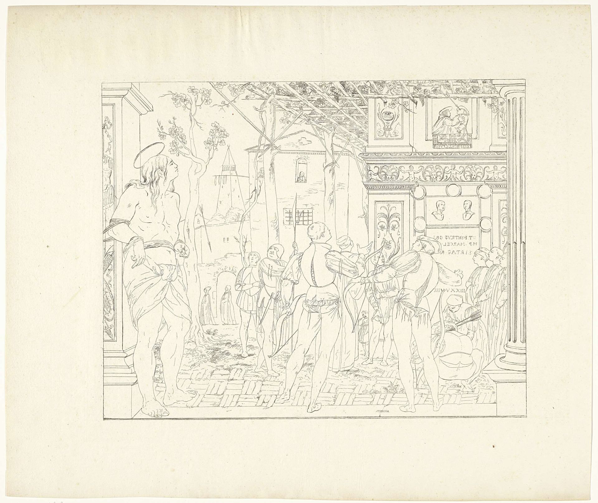 Martelaarschap van de heilige Christoffel by Giovanni David