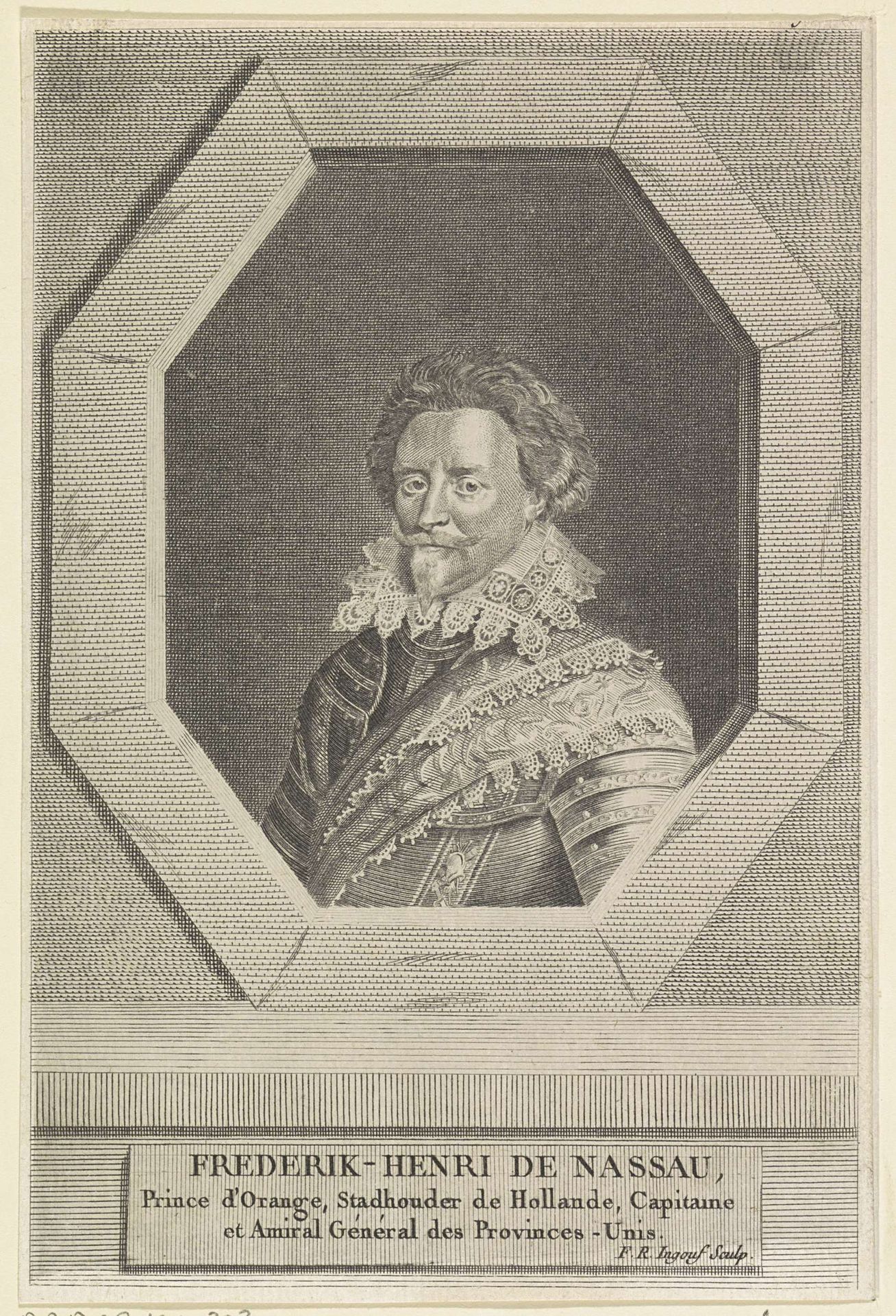 Portret van Frederik Hendrik, prins van Oranje by François Robert Ingouf