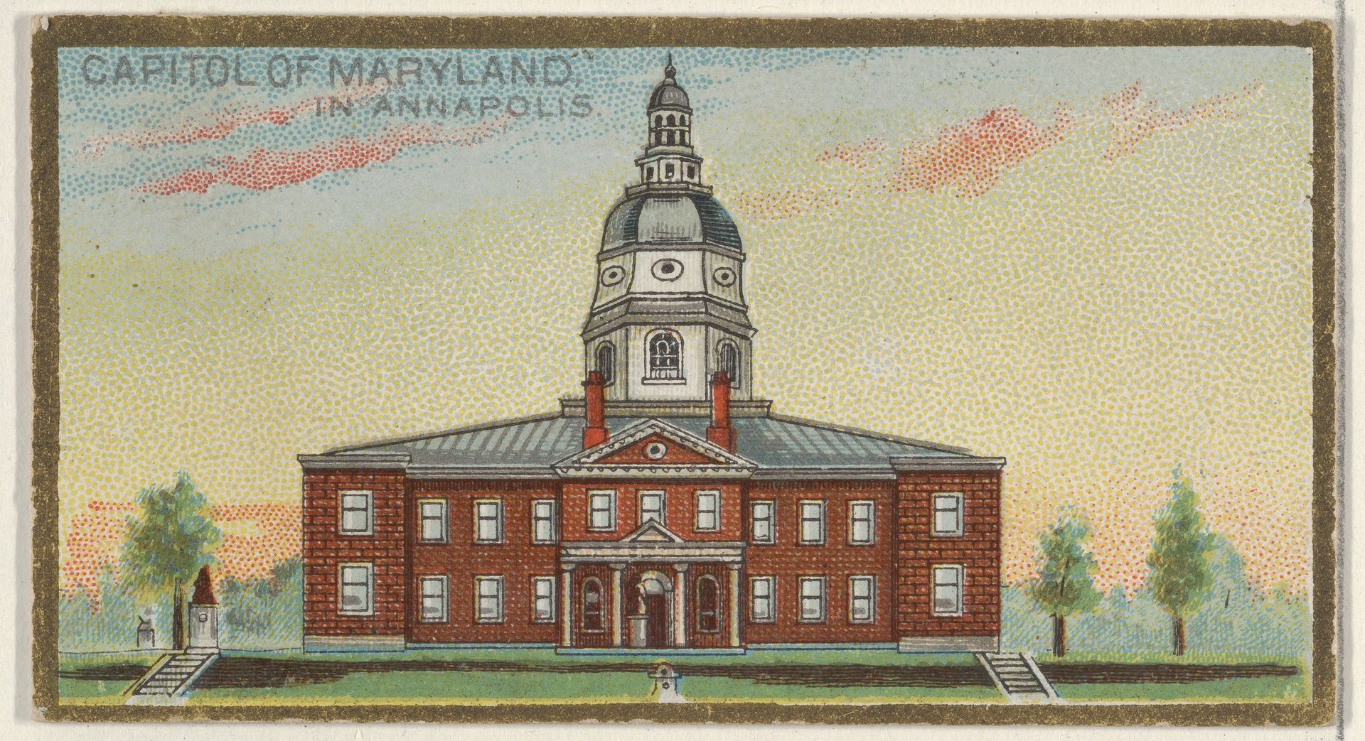 Capitol of Maryland in Annapolis, from the General Government and State Capitol Buildings series (N14) for Allen & Ginter Cigarettes Brands by Allen & Ginter
