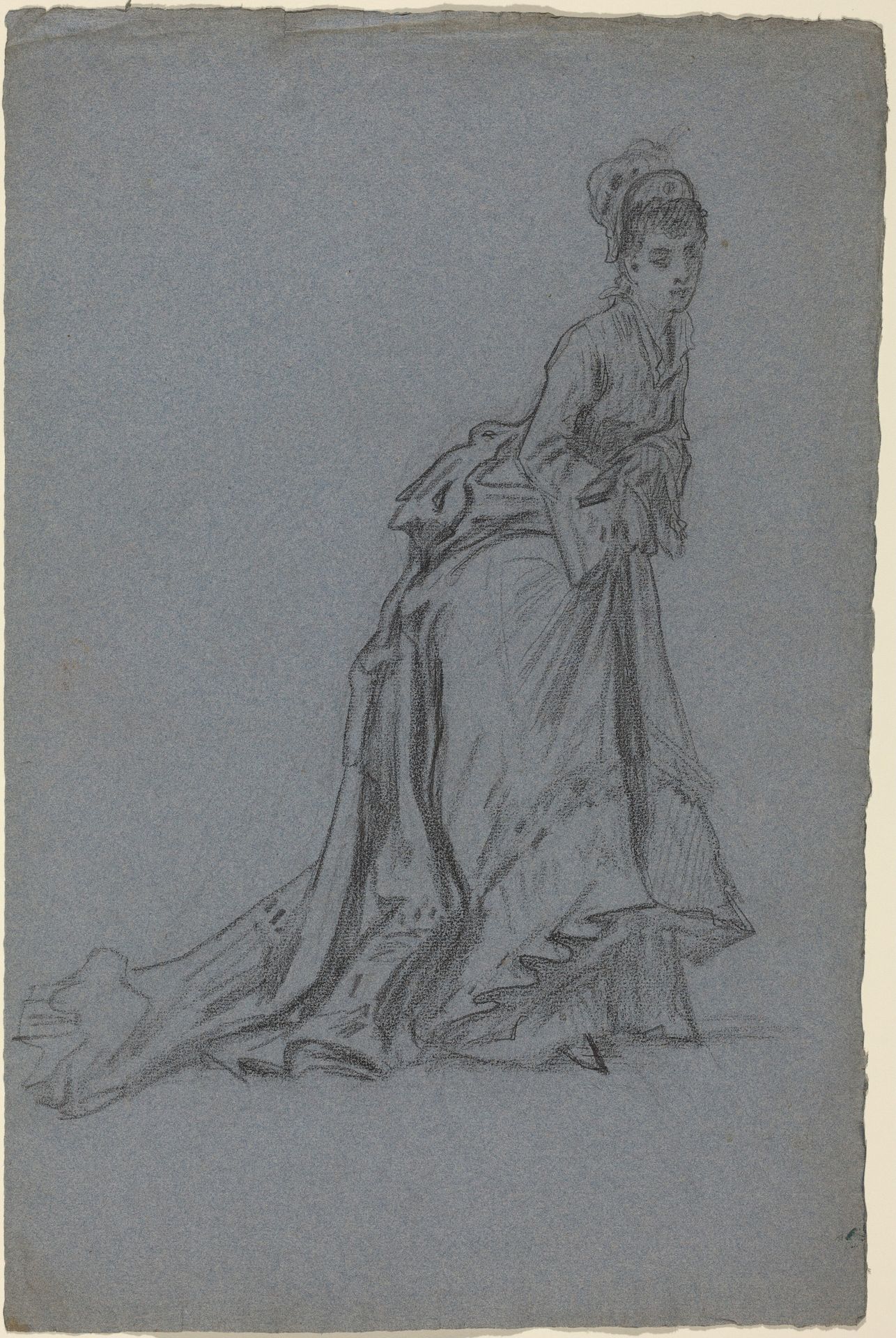 Fashionable Young Woman Stepping Forward by Anonymous