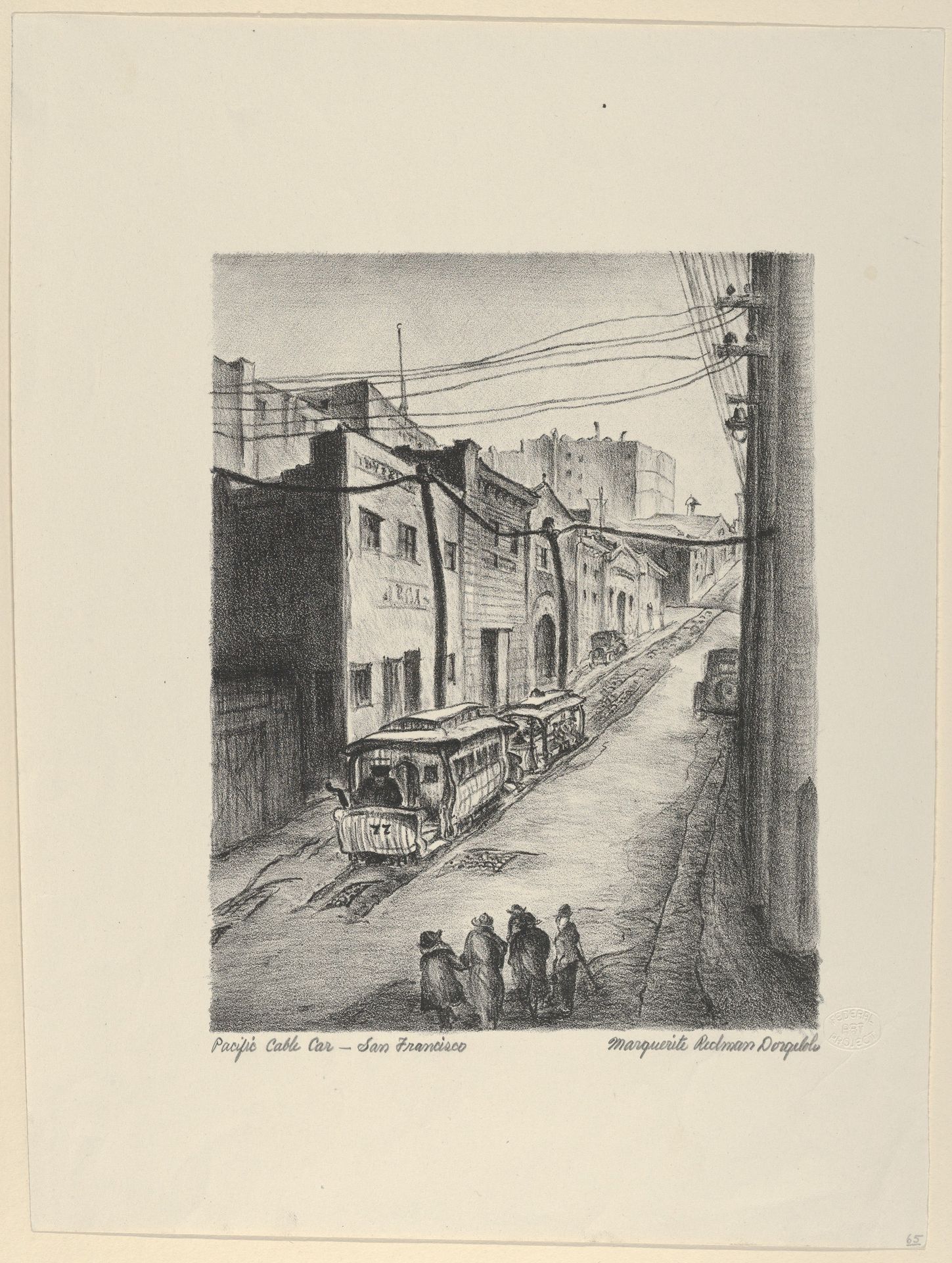 Pacific Cable Car, San Francisco by Marguerite Redman Dorgeloh