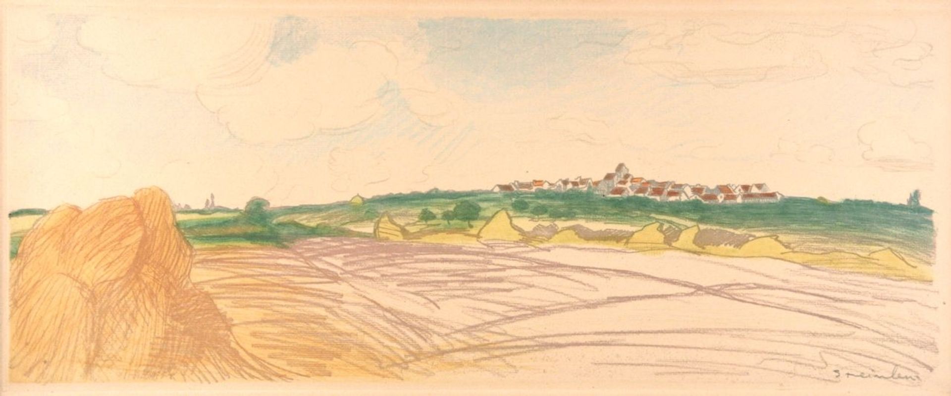 Color litho landscape by Théophile Alexandre Steinlen