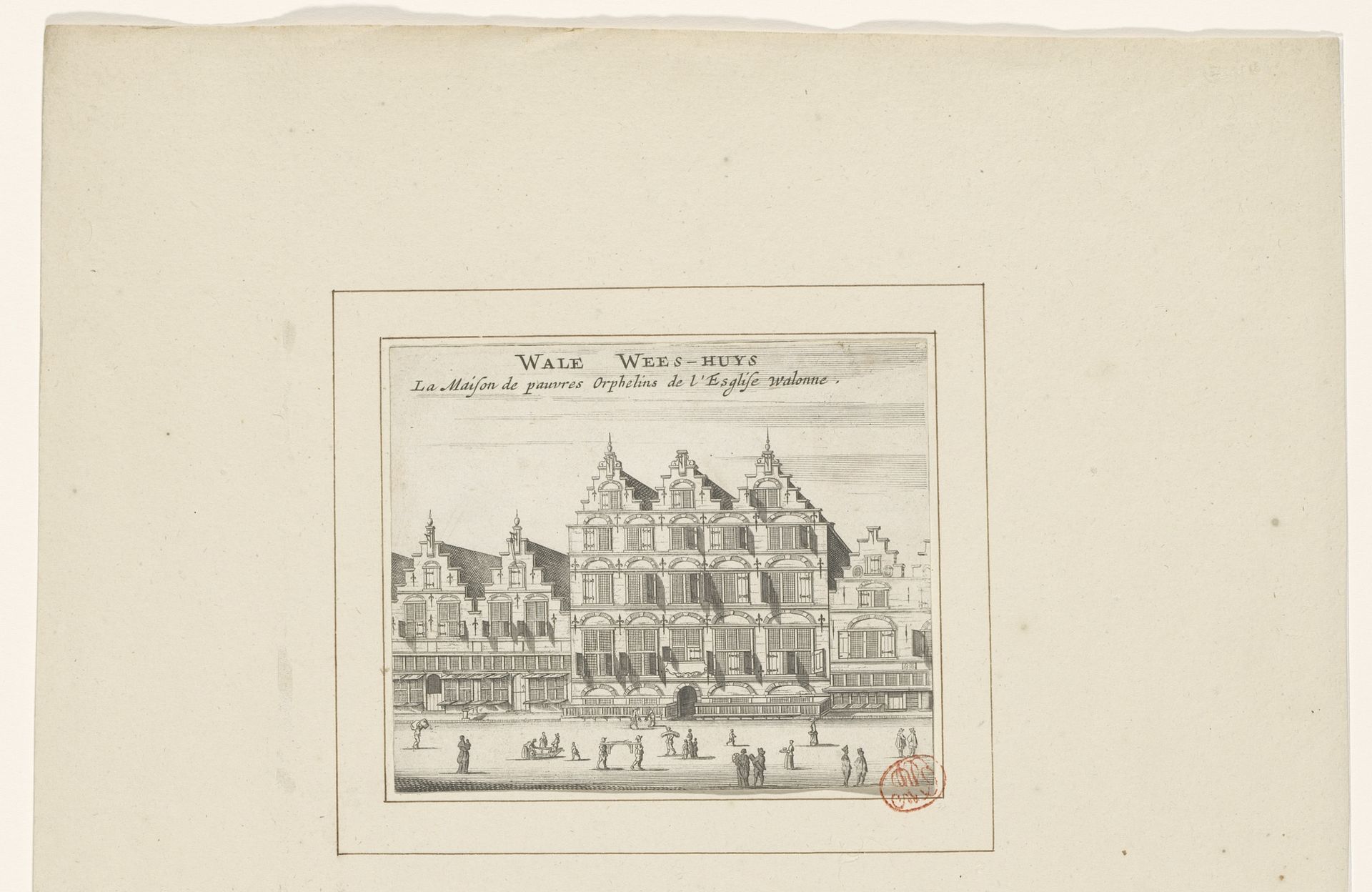 Gezicht op het Walenweeshuis aan de Laurierstraat te Amsterdam by Jan Veenhuysen