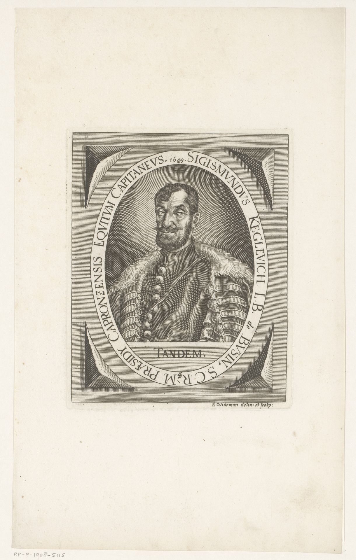 Portret van Zsigmond Keglevich by Elias Widemann