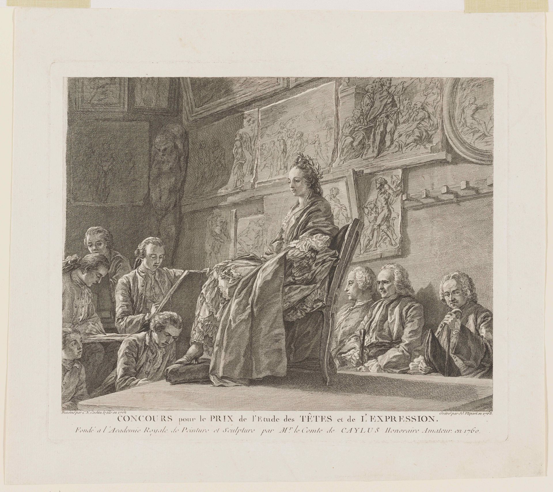 Contest for the Prize for a Study of the Head and Expression by Jean Jacques Flipart