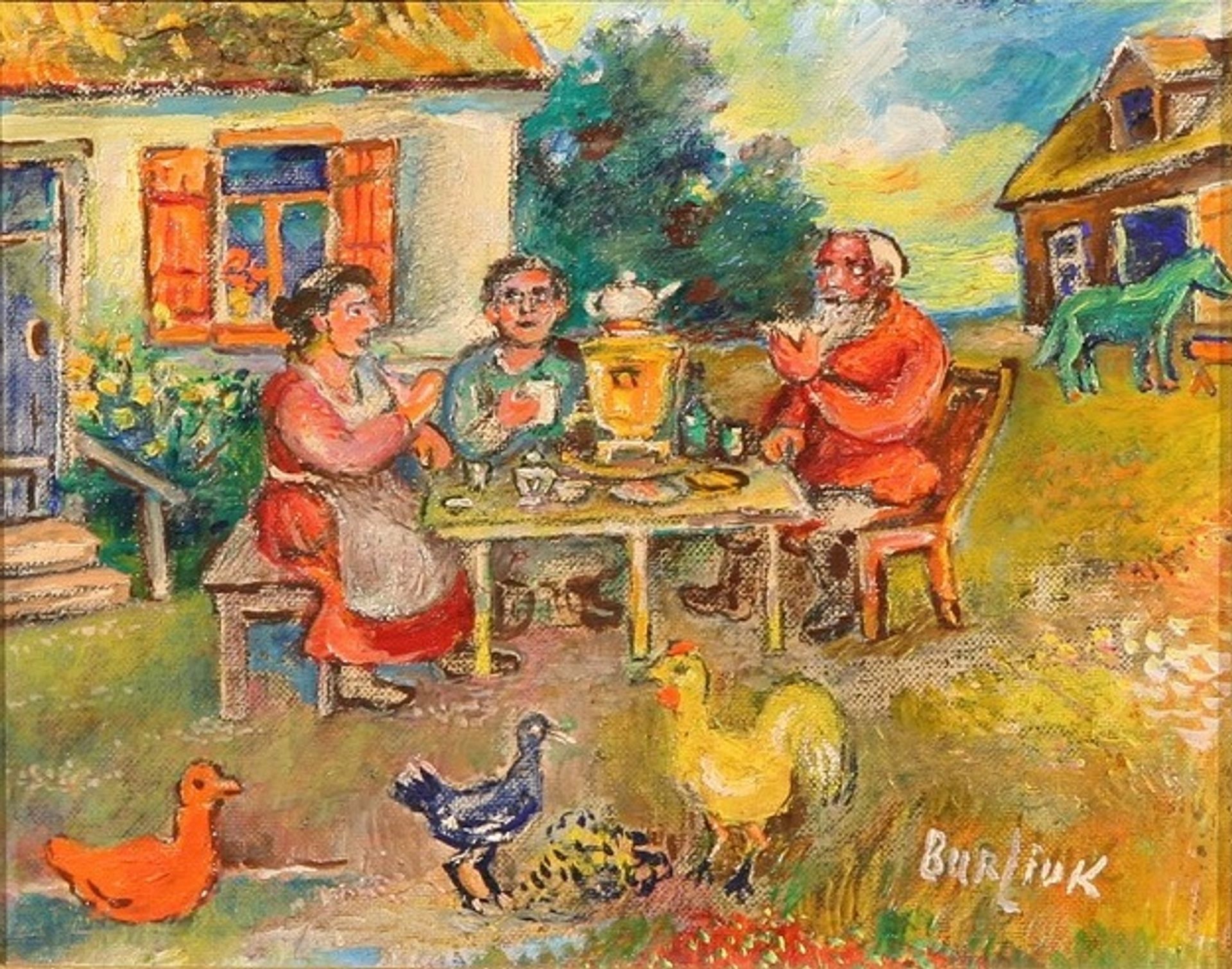 Tea time by David Burliuk