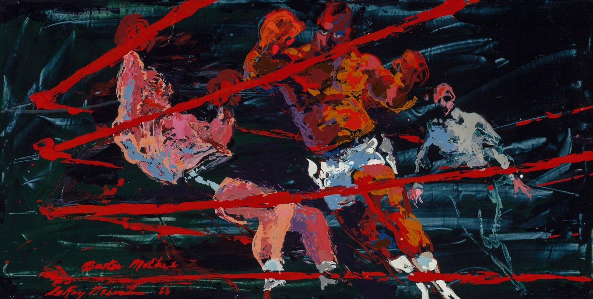 Boxing Match, Buster Mathis by LeRoy Neiman