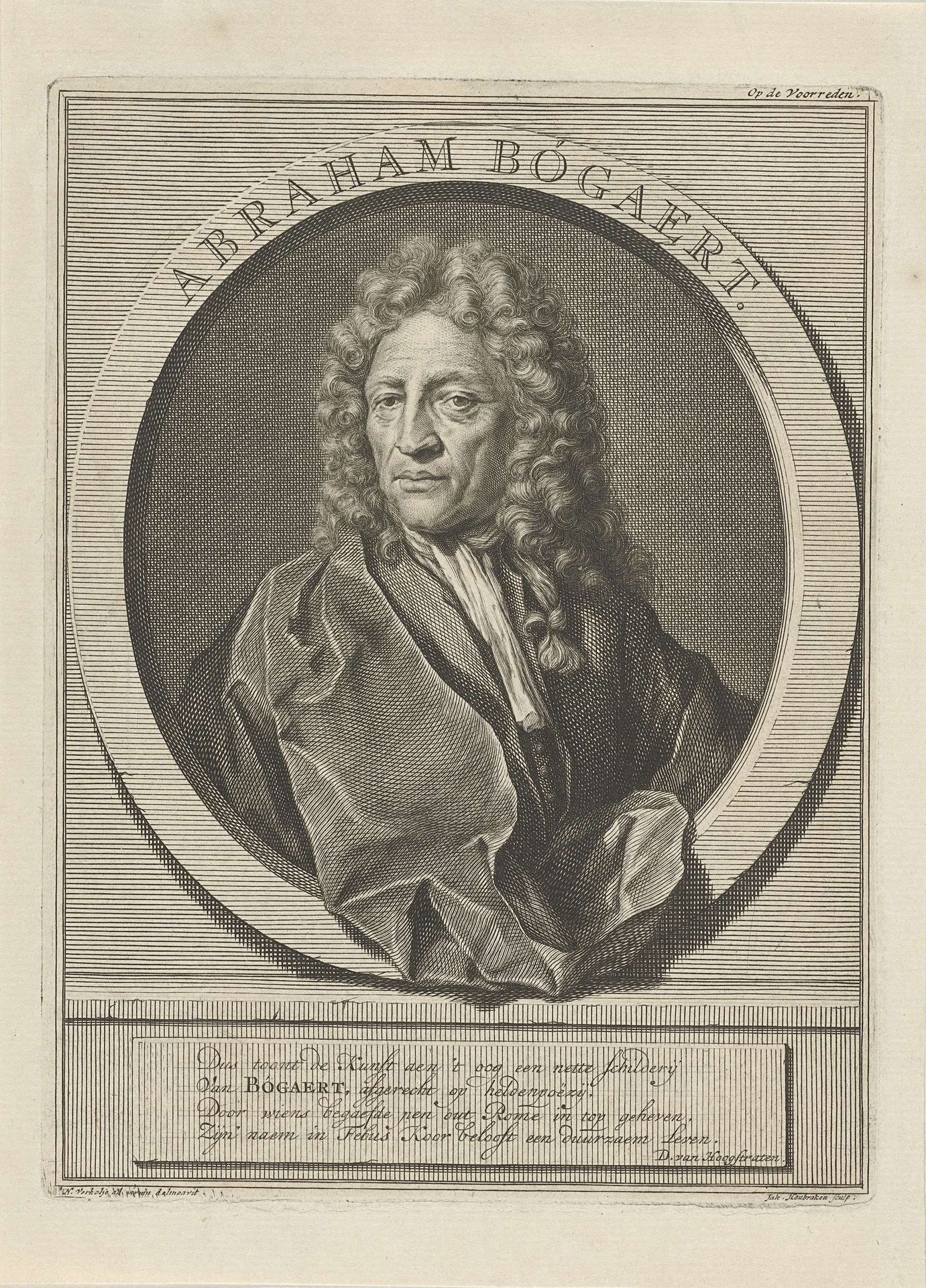 Portret van Abraham Bogaert by Jacob Houbraken