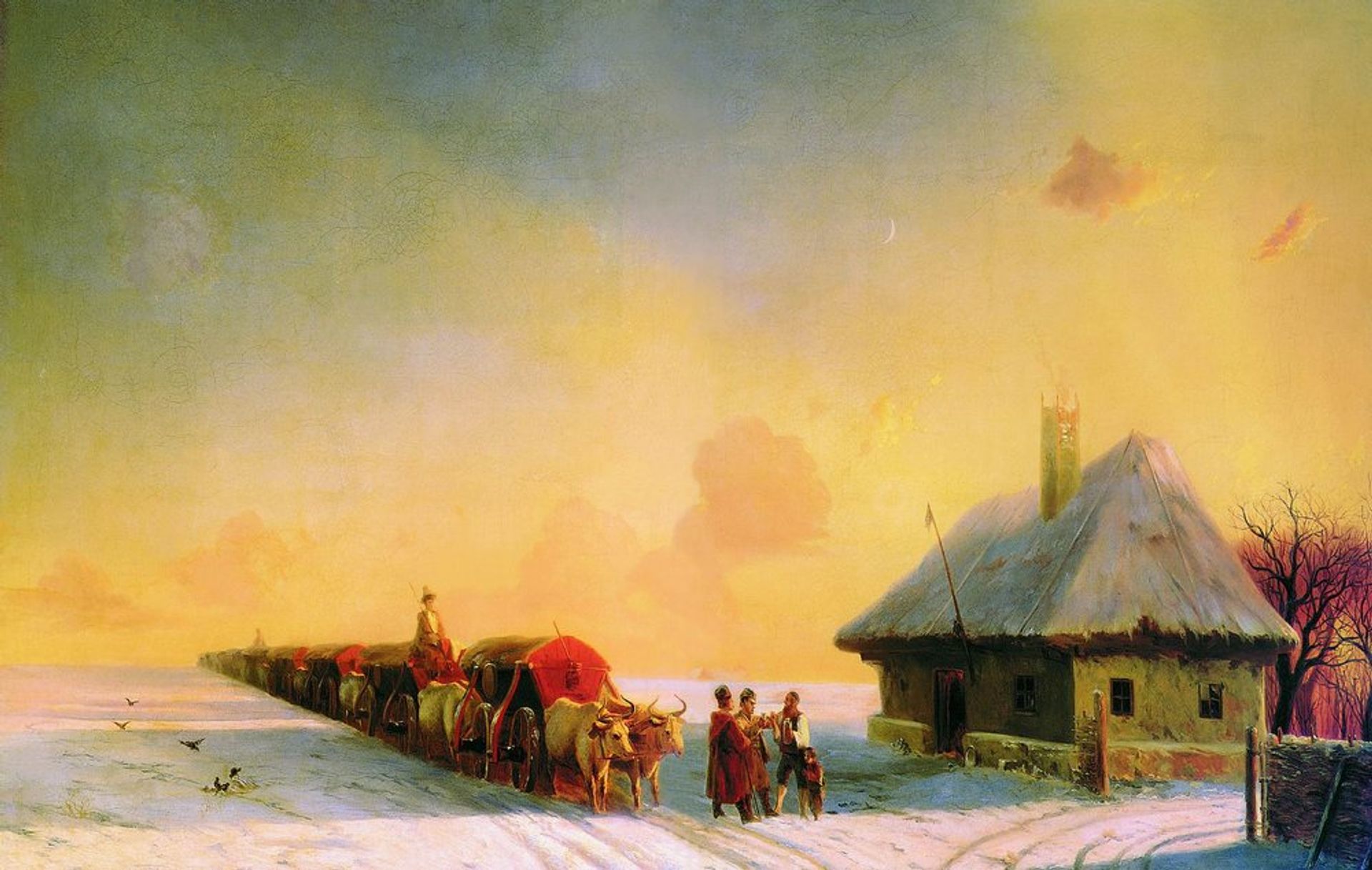 Chumaks in Little Russia by Ivan Konstantinovich Aivazovsky