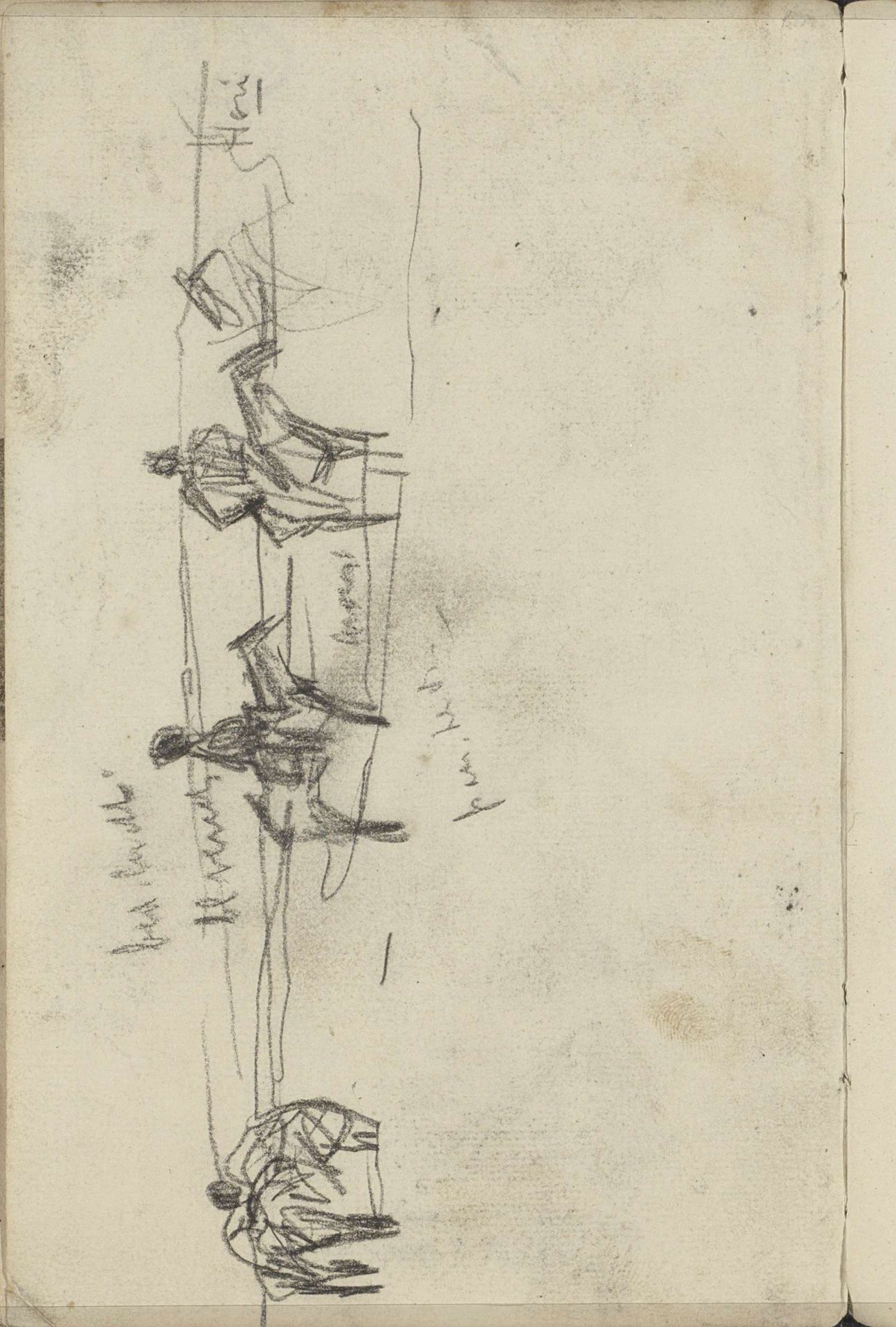 Landschap met soldaten te paard by George Hendrik Breitner