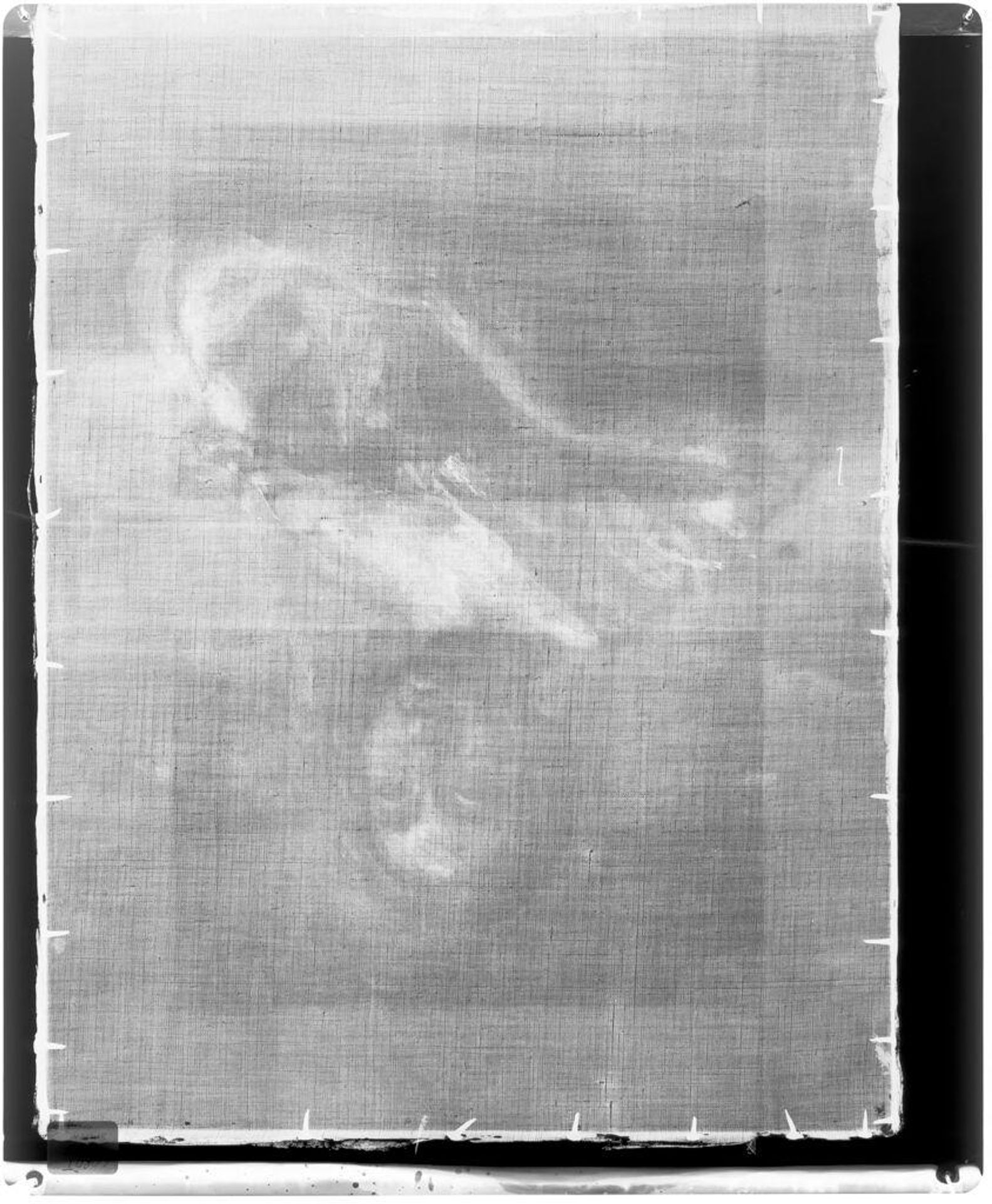 X-radiograph(s) of "La Blonde Gasconne" by Artist of original: Jean-Baptiste-Camille Corot