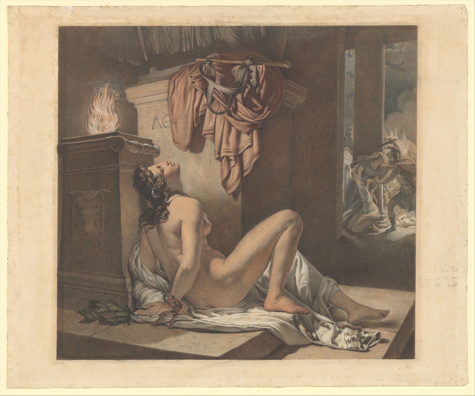 Cassandra Imploring Athena for Revenge Against Ajax by Jérôme-Martin Langlois