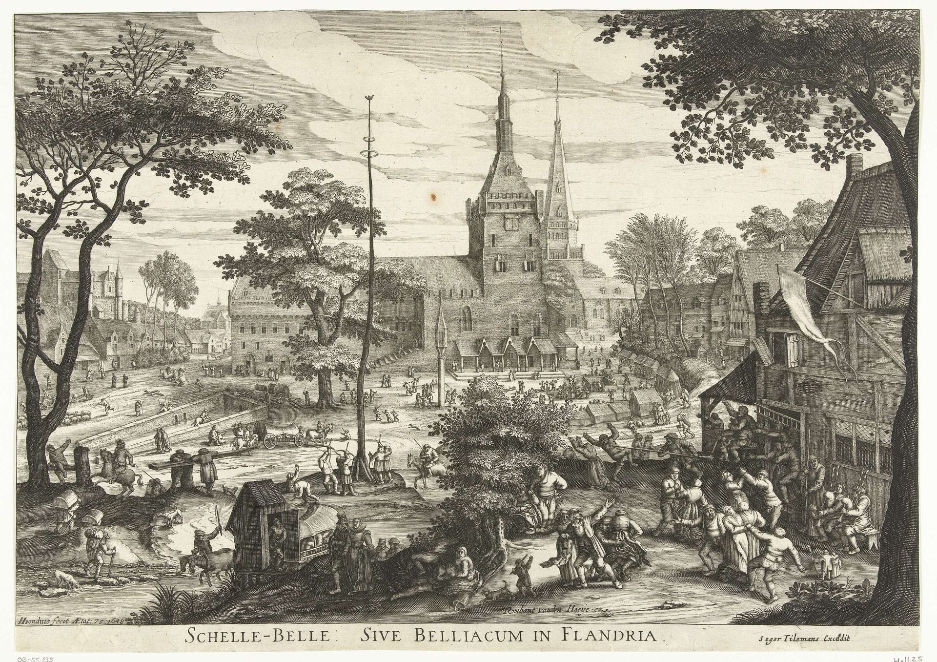 Dorpsfeest in Schellebelle by Hendrick Hondius I