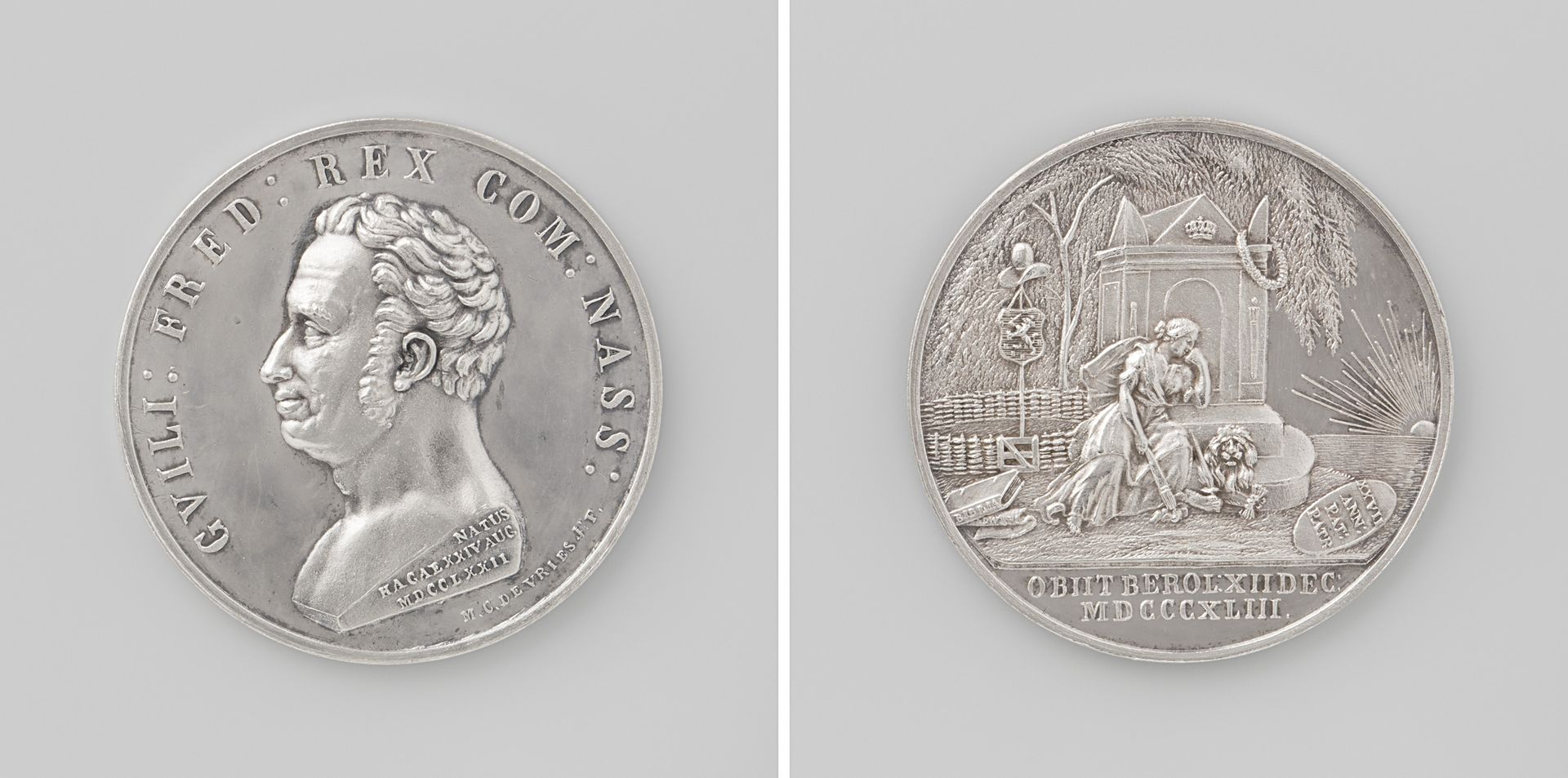 Overlijden van Willem I Frederik, gedurende vijfentwintig jaar koning der Nederlanden by Moses de Vries