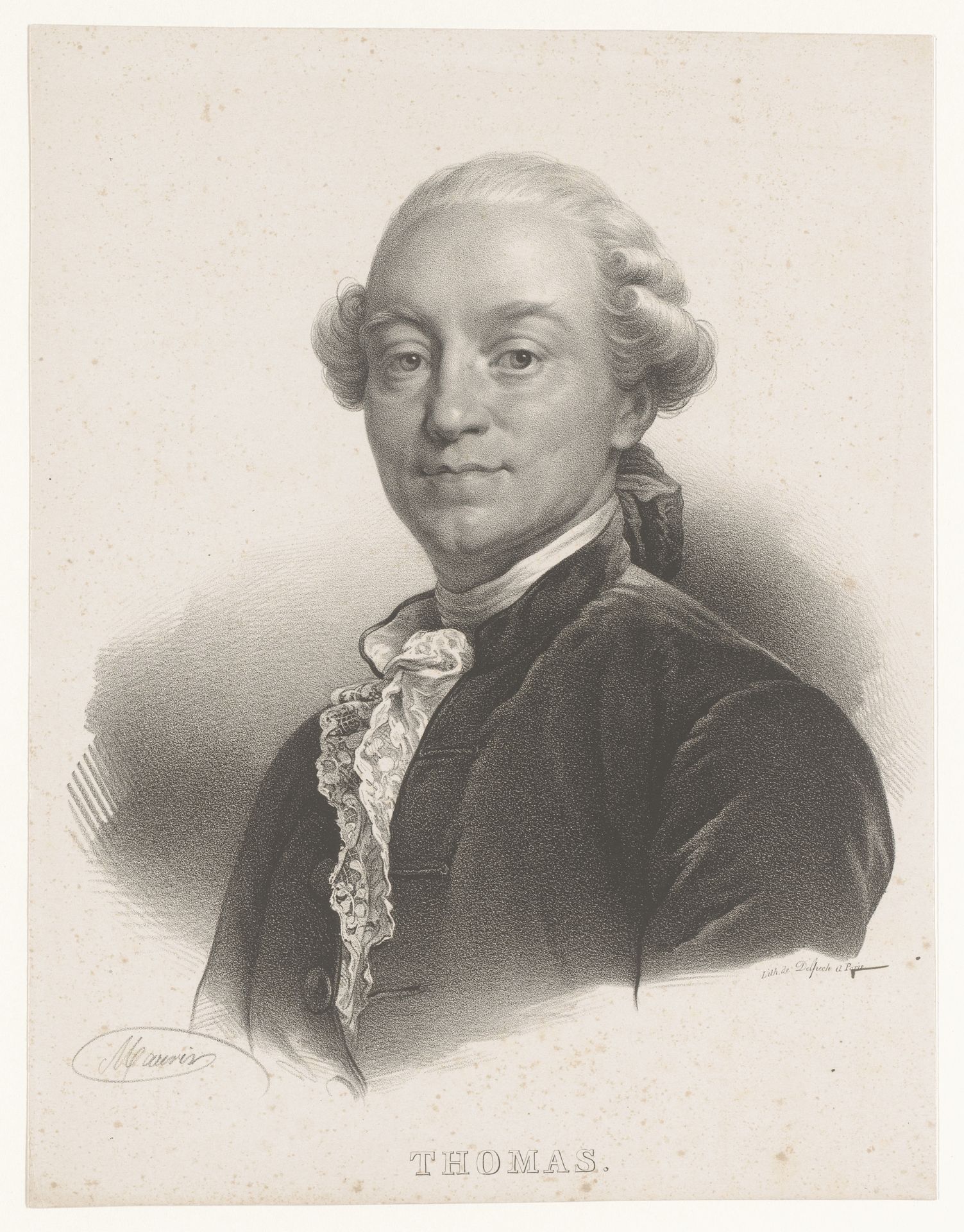 Portret van Antoine Léonard Thomas by Nicolas Maurin