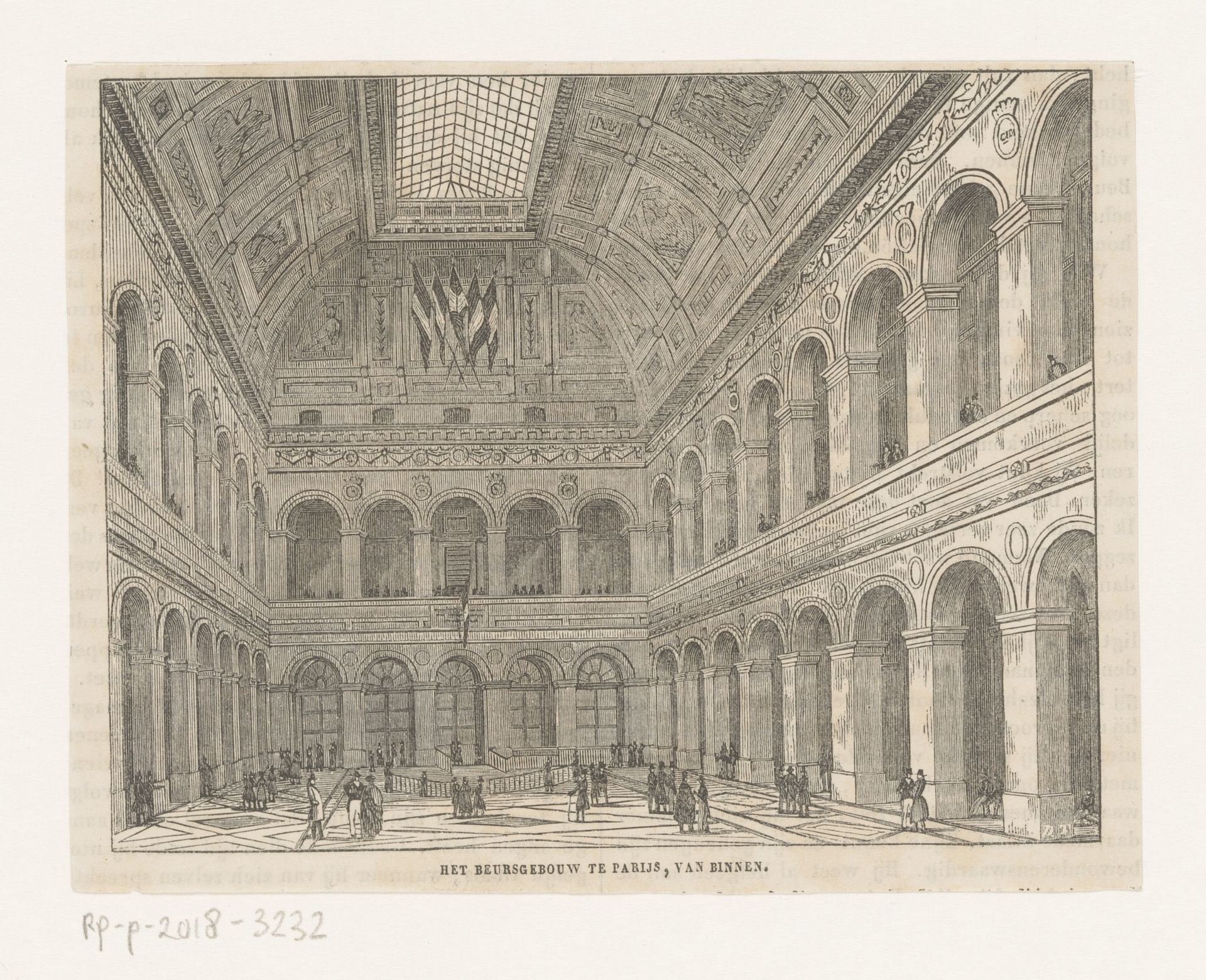 Interieur van het beursgebouw te Parijs by Dirk Wijbrand Tollenaar