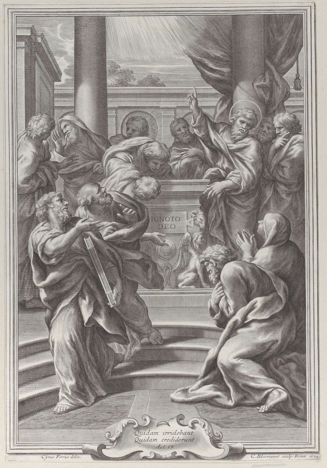 Saint Paul preaching in Athens by Cornelis Bloemaert