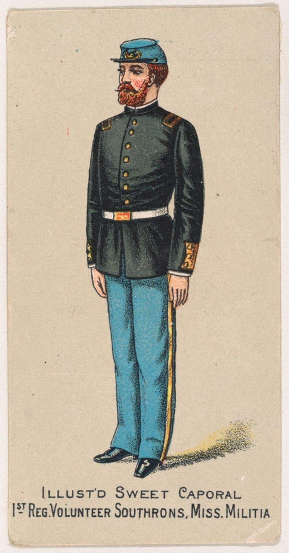 1st Regiment, Volunteer Southrons, Mississippi Militia, from the Military Series (N224) issued by Kinney Tobacco Company to promote Sweet Caporal Cigarettes by Kinney Brothers Tobacco Company