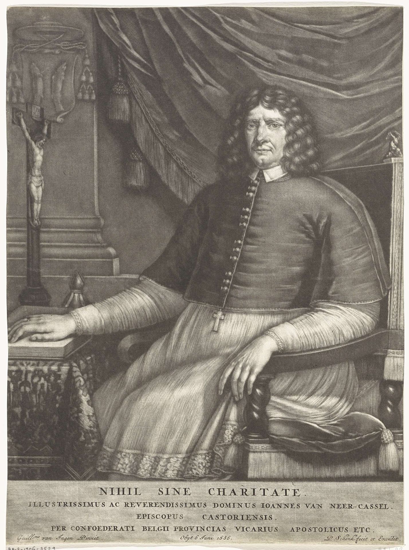 Portret van Johannes van Neercassel by Pieter Schenk
