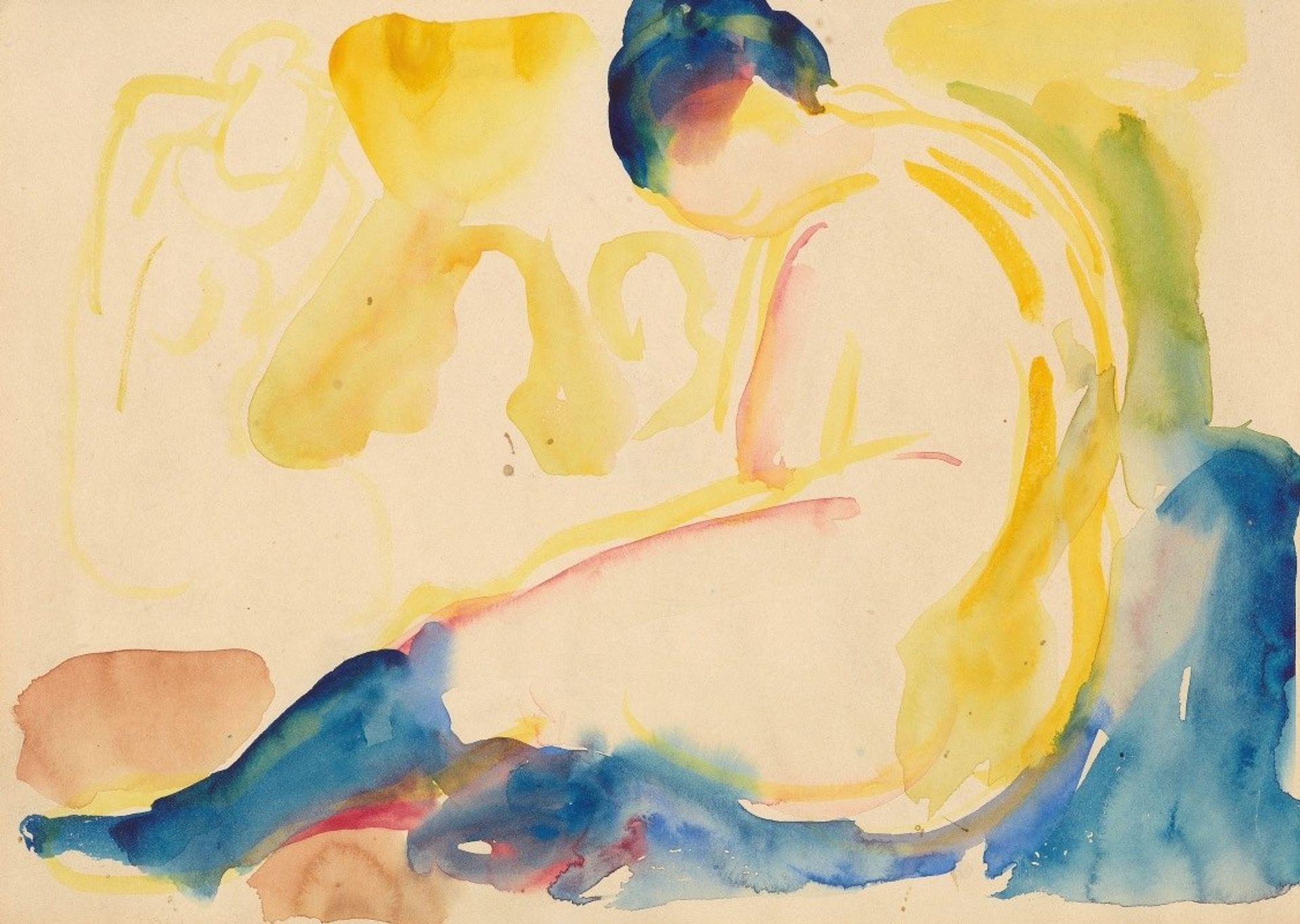 Seated Female Nude with Blue Stockings - Edvard Munch | Artera | AskArtera