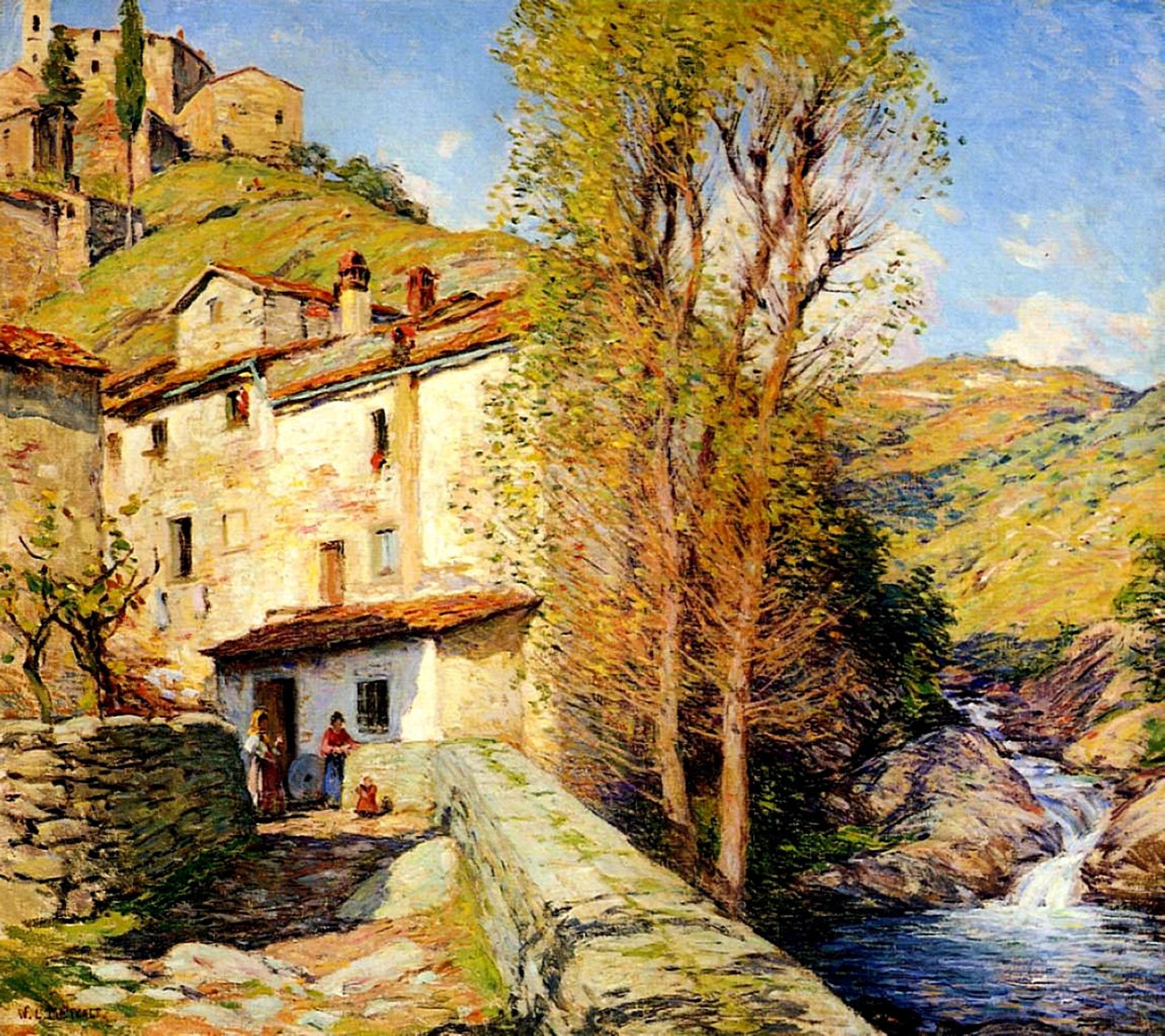 Old Mill, Pelago, Italy by Willard Metcalf