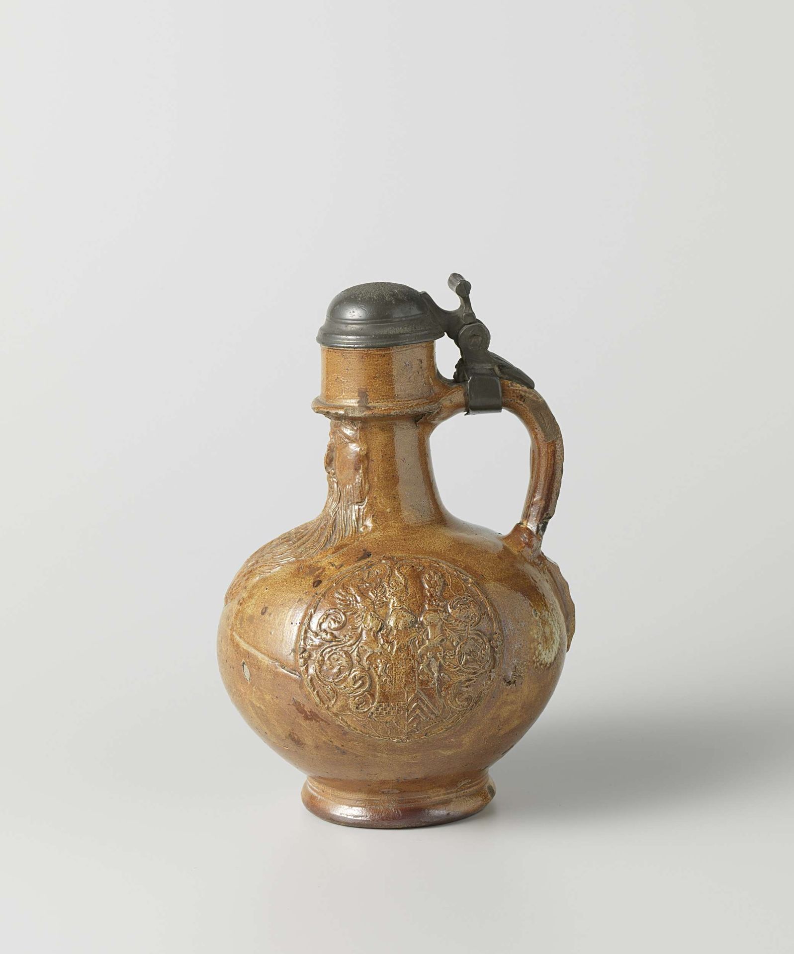Jug (Bartmann jug) with the coat of arms of Cologne and Gulik-Kleef-Berg by Anonymous