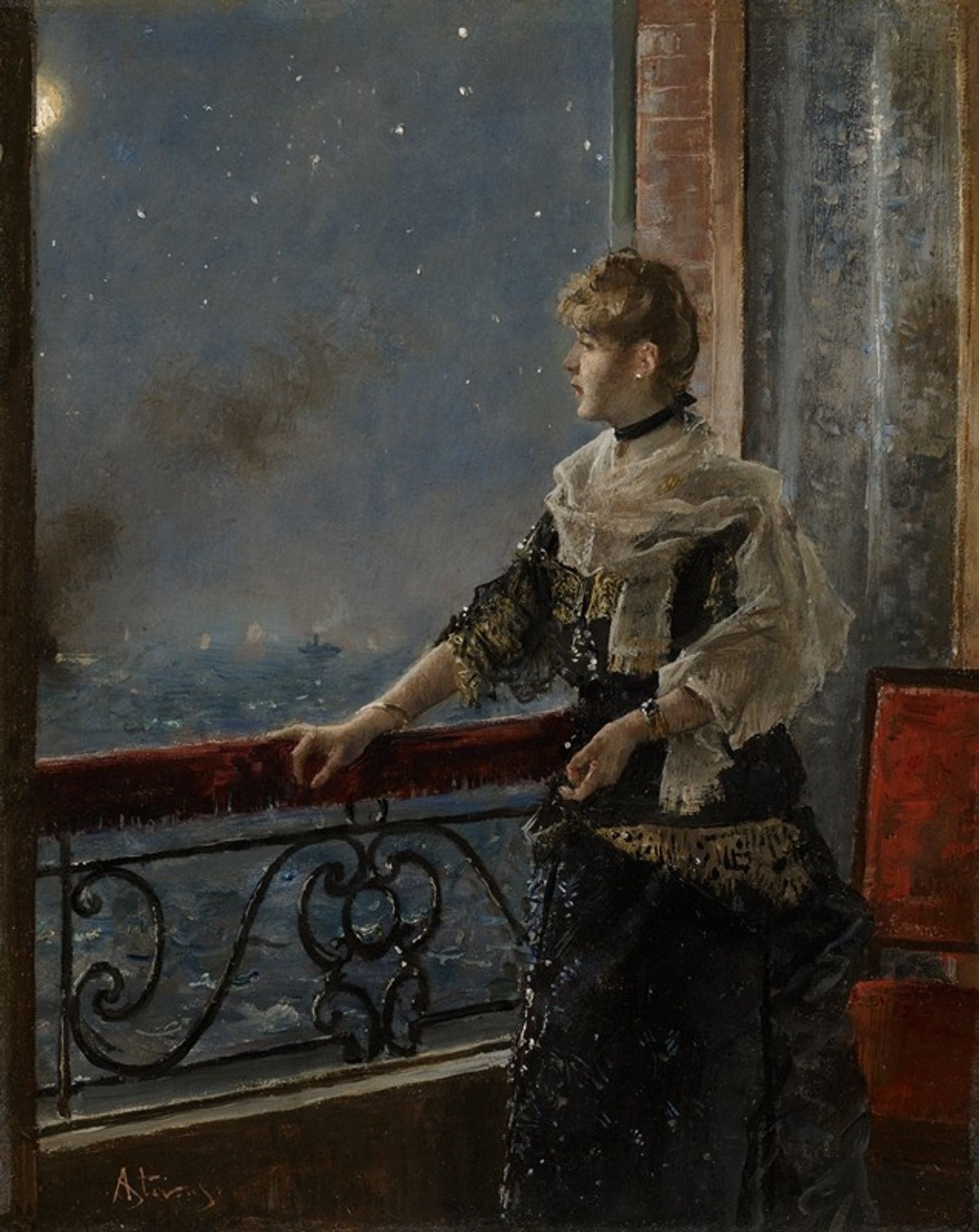 Moonlight by Alfred Stevens
