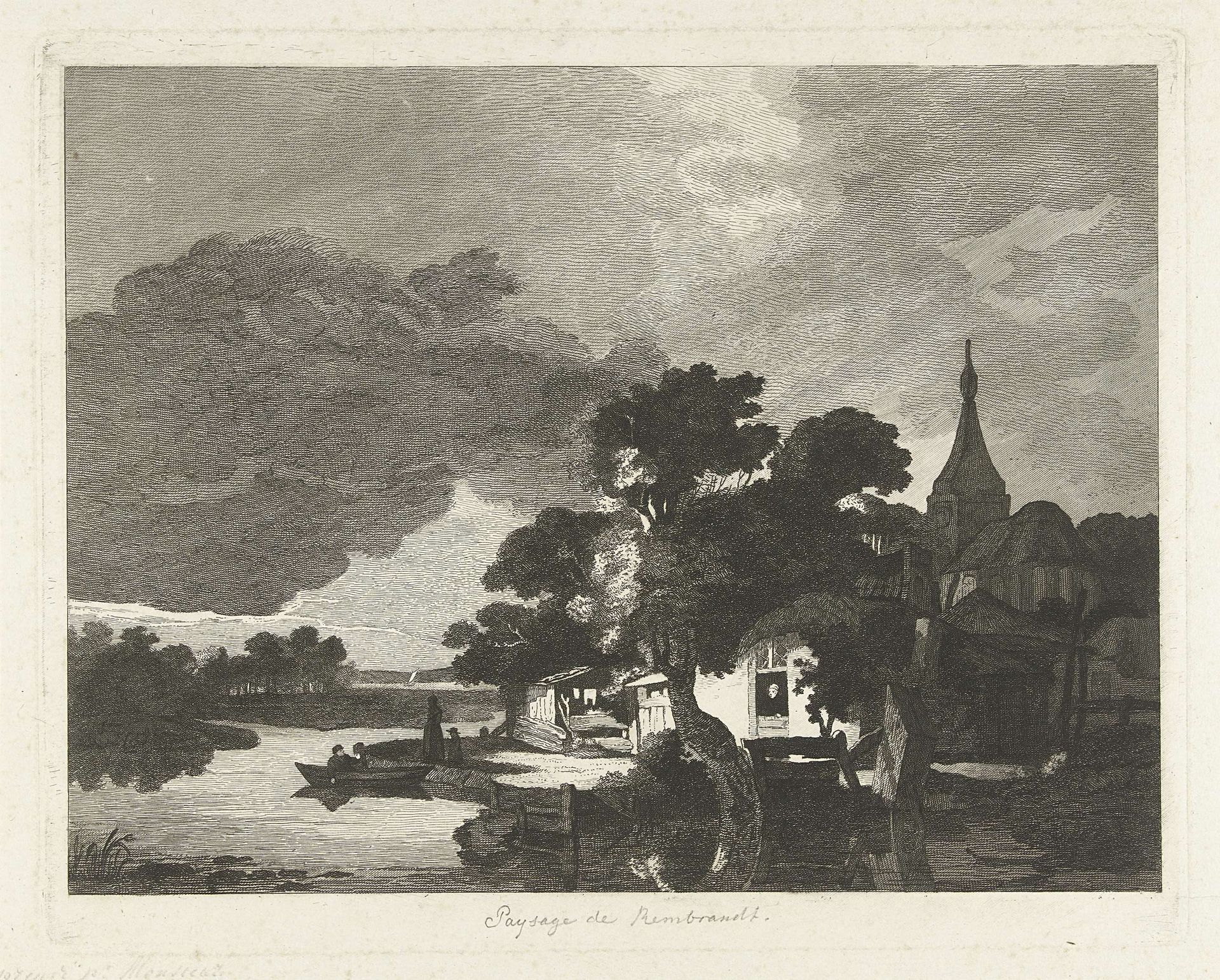 Landschap met onweer by Lambertus Antonius Claessens