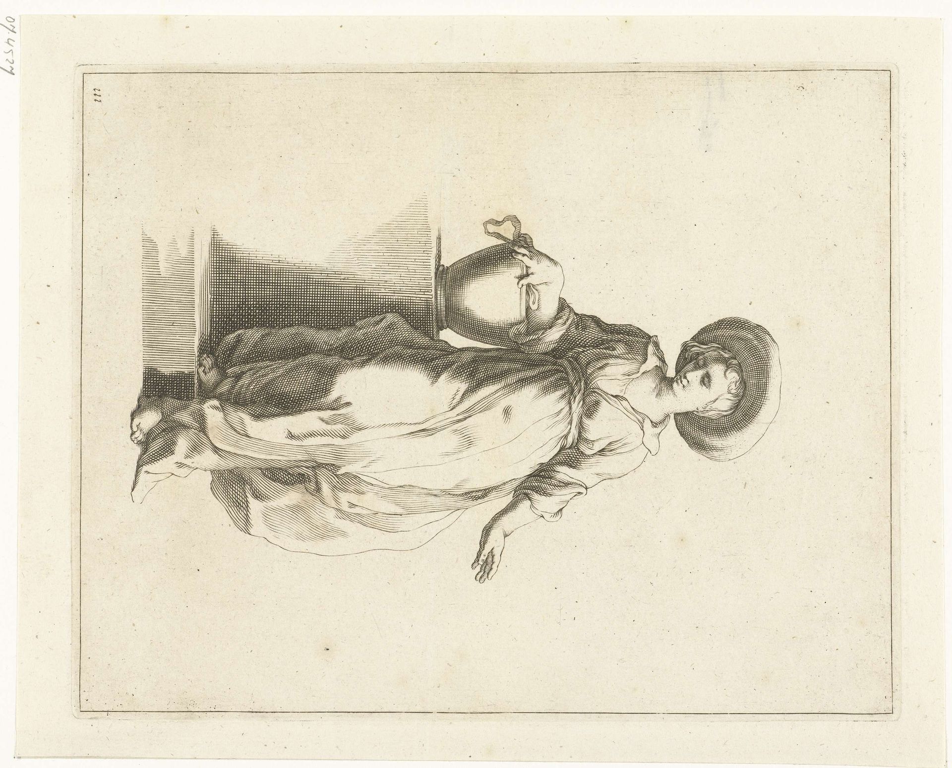 Vrouw met emmer (de Samaritaanse vrouw?) by Frederick Bloemaert