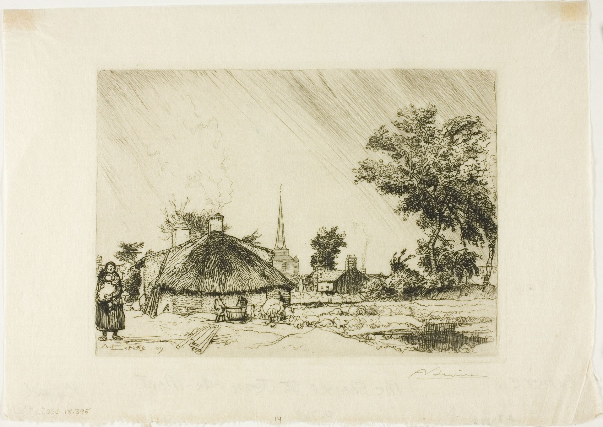 The Shower by Auguste-Louis Lepère