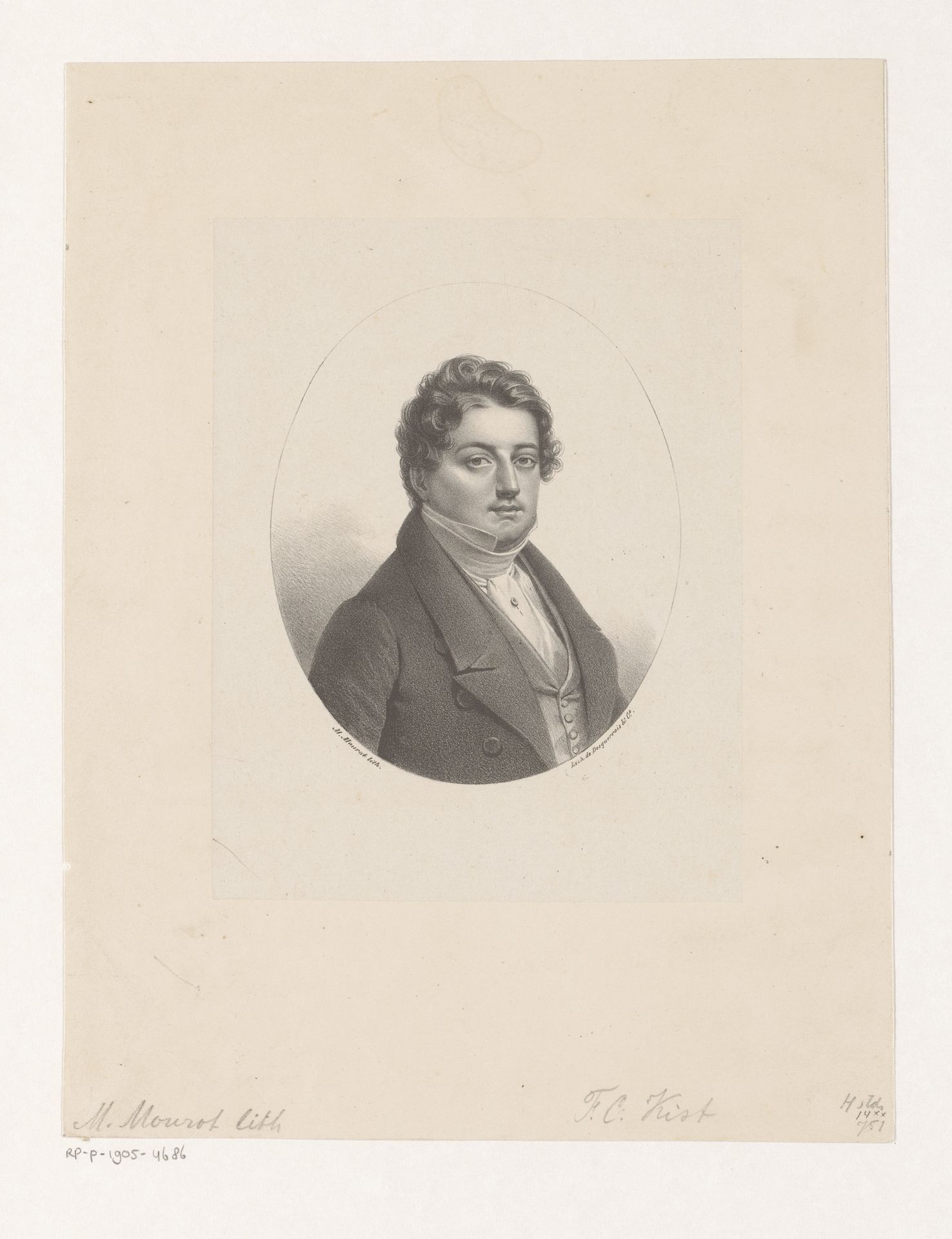 Portret van Florentius Cornelis Kist by Michel Mourot