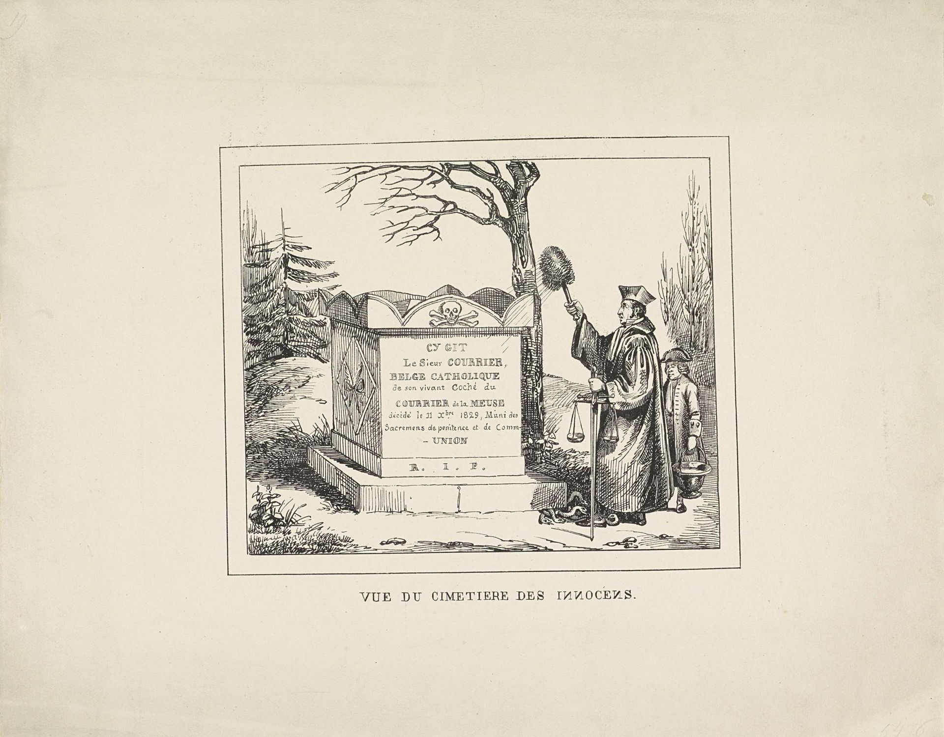 Spotprent op de beperking van de vrijheid van drukpers, 1829 by Anonymous