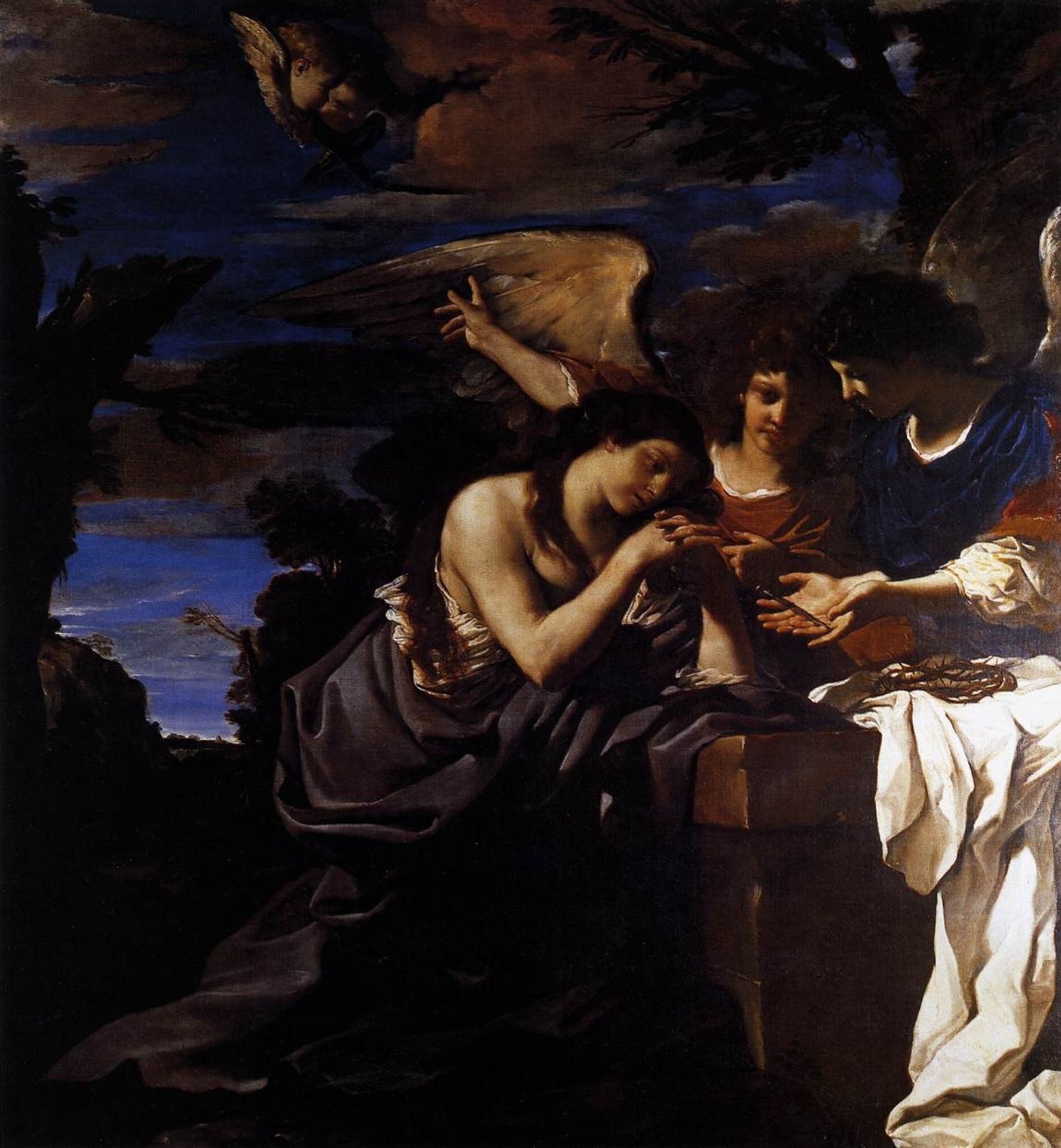 Magdalen and Two Angels by Guercino