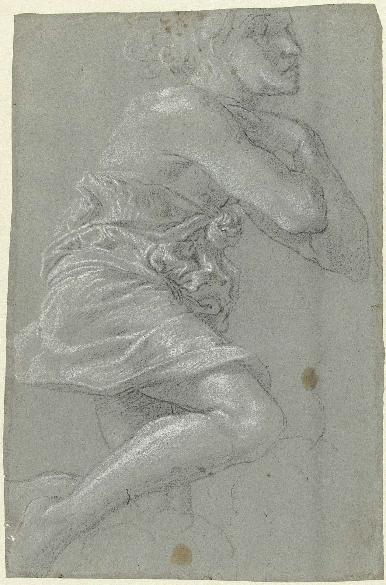 Studie voor een figuur in de wolken by Pietro Bernardi