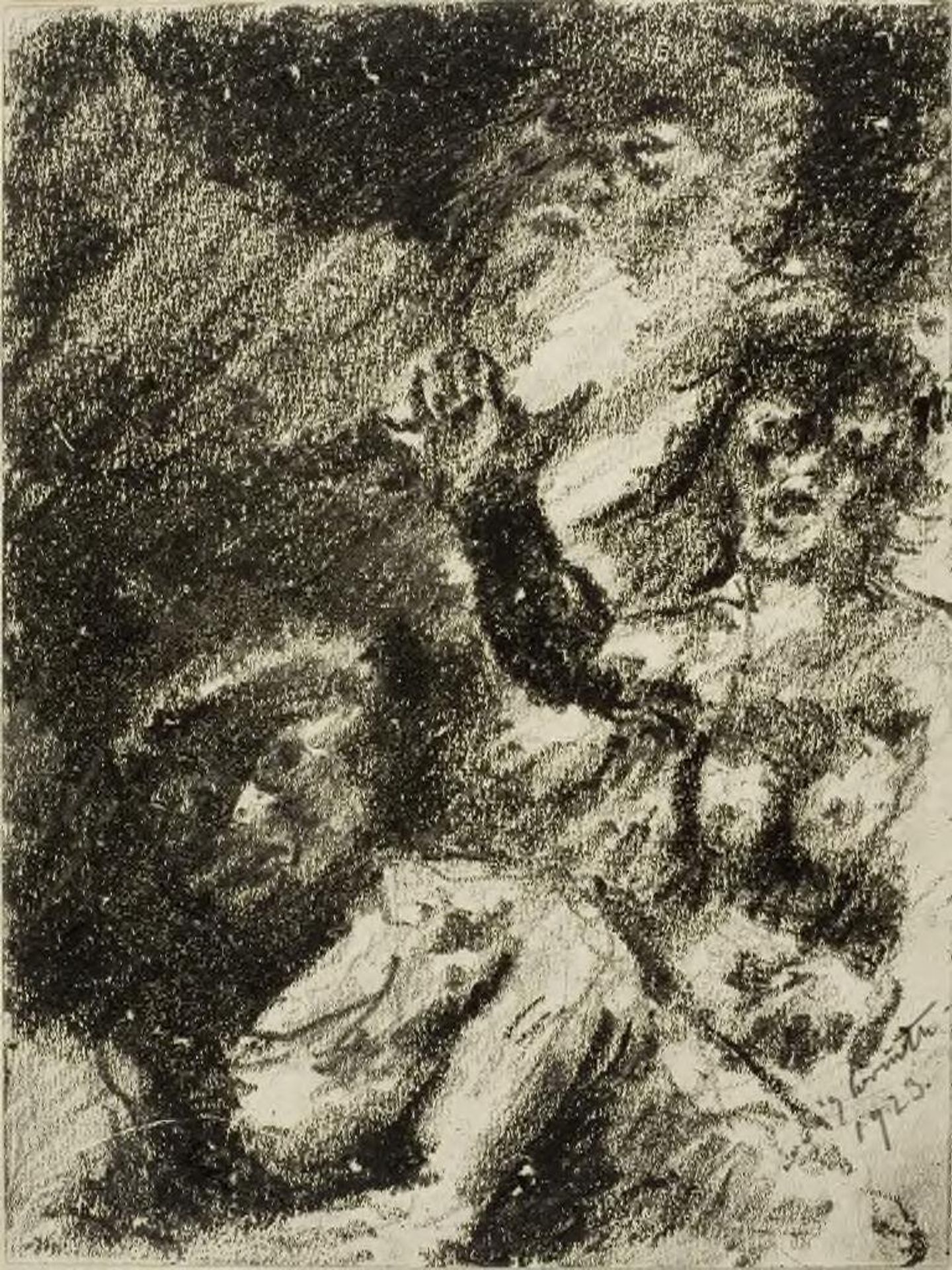 Saul seeks divination from a familiar spirit in En-dor (I Samuel 28:7-25) by Lovis Corinth