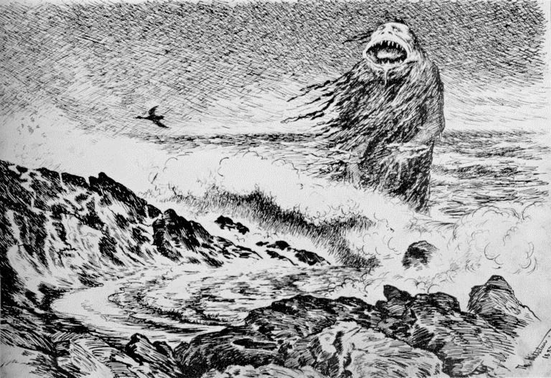 Sjotrollet by Theodor Severin Kittelsen