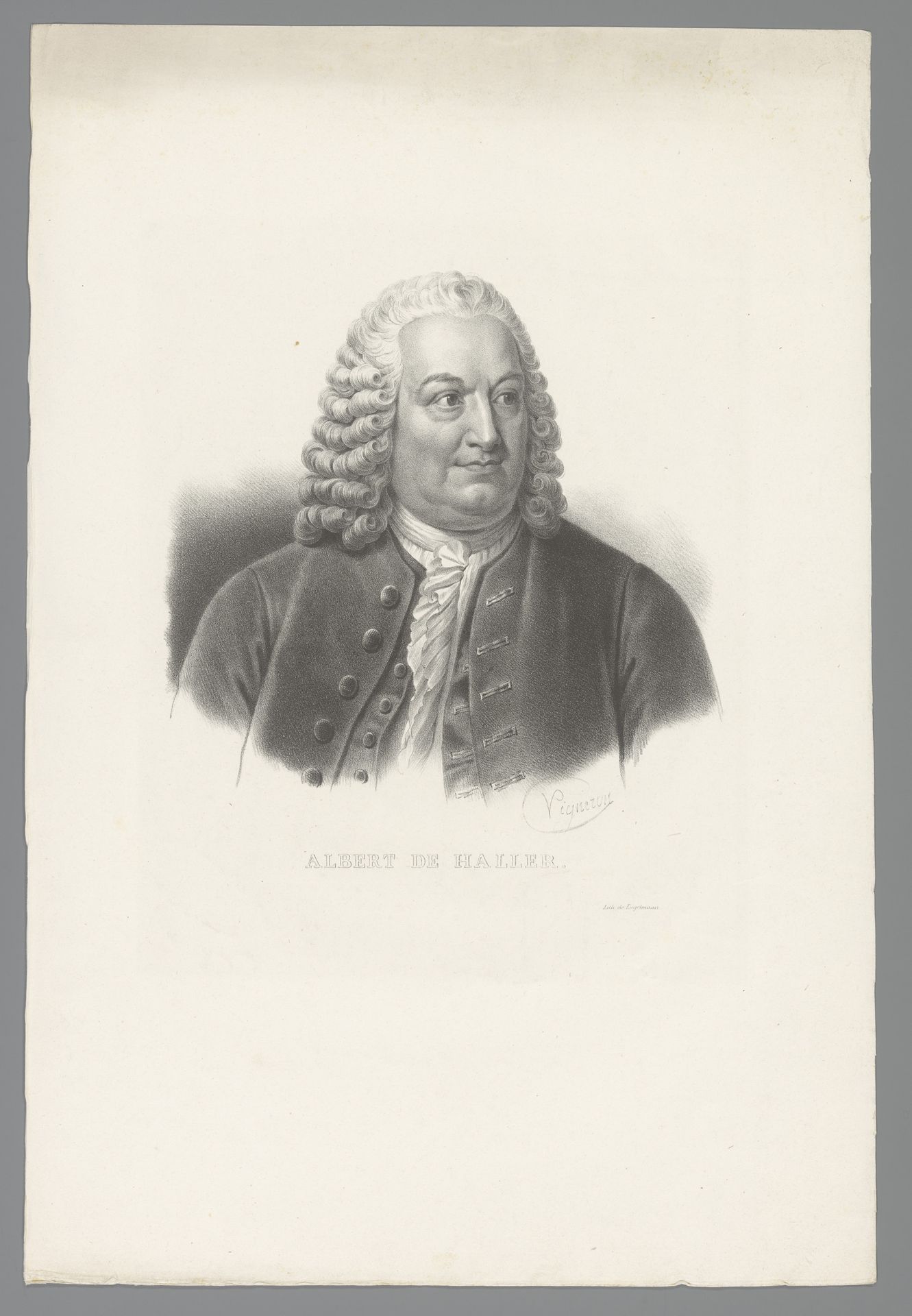 Portret van de arts Albrecht von Haller by Pierre Roch Vigneron